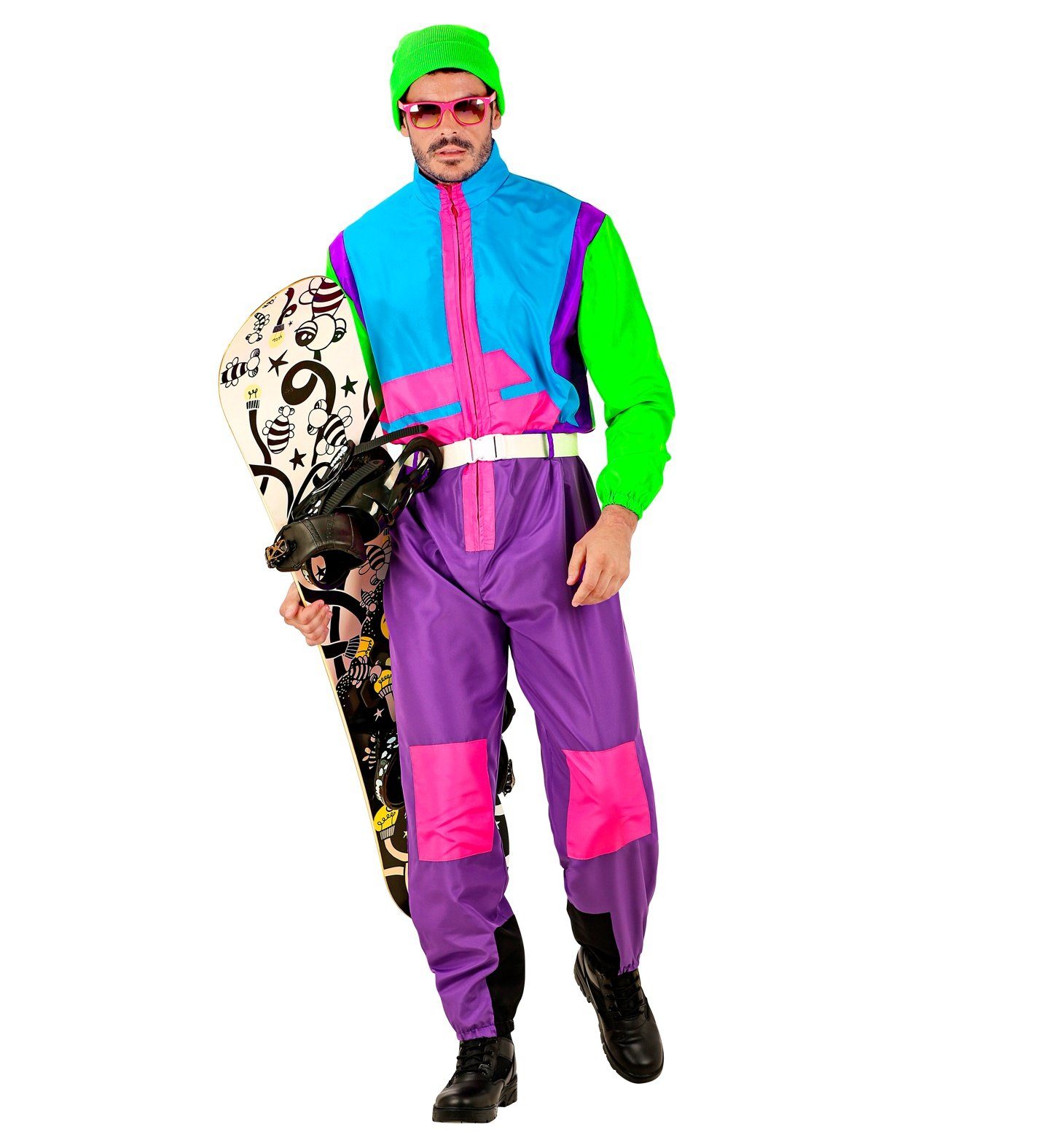 Kostüm Snowboarder Kostüm '80er Jahre' für Erwachsene, N