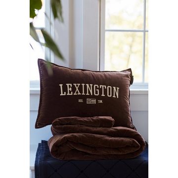 Wohndecke LEXINGTON Tagesdecke Quilted Organic Cotton Velvet Brown (160x240), Lexington