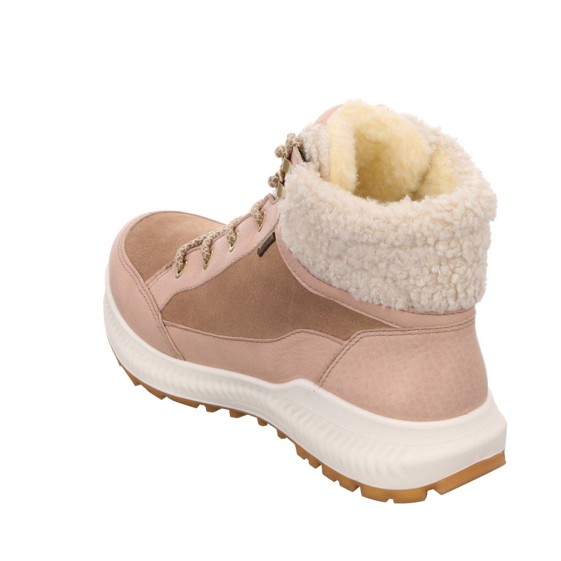 Schuhe Freizeit Leder-/Textilkombination Stiefel Elegant Boots beige 046744 Hiker Ara Stiefelette Damen