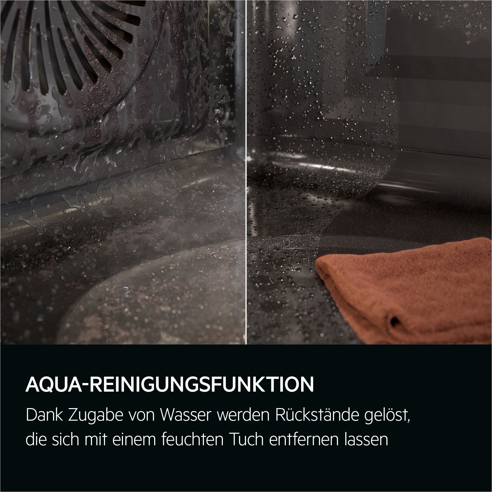 AEG Einbaubackofen 6000 OU5AB20ZSM, Aqua-Reinigungsfunktion, mit Aqua-Reinigungsfunktion, Multilevel Cooking auf 3 Ebenen