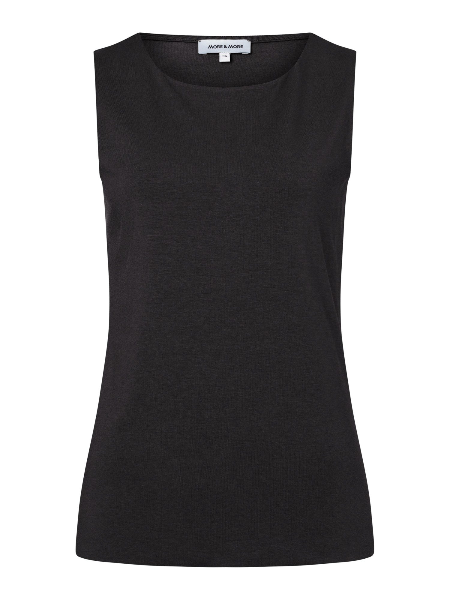 MORE&MORE Shirttop Stretch-Basic-Top, Vorderteil gedoppelt