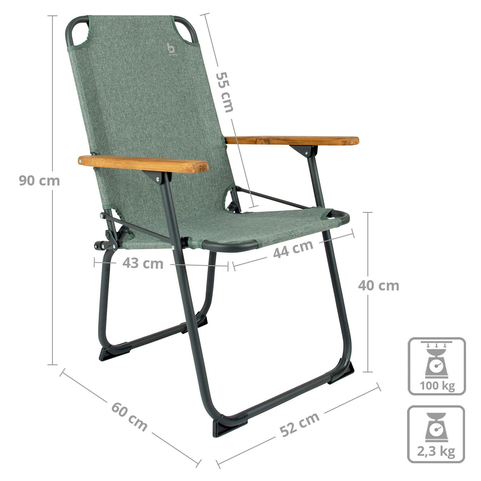 Bo-Camp Campingstuhl Campingstuhl Bushwick Garten Klappstuhl, günstig online kaufen
