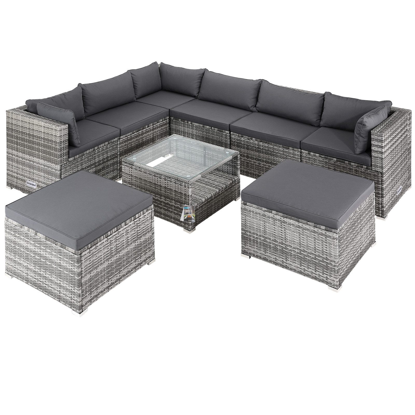 Casaria Gartenlounge-Set, (26-tlg), Gartenmöbel 8 Personen günstig online kaufen