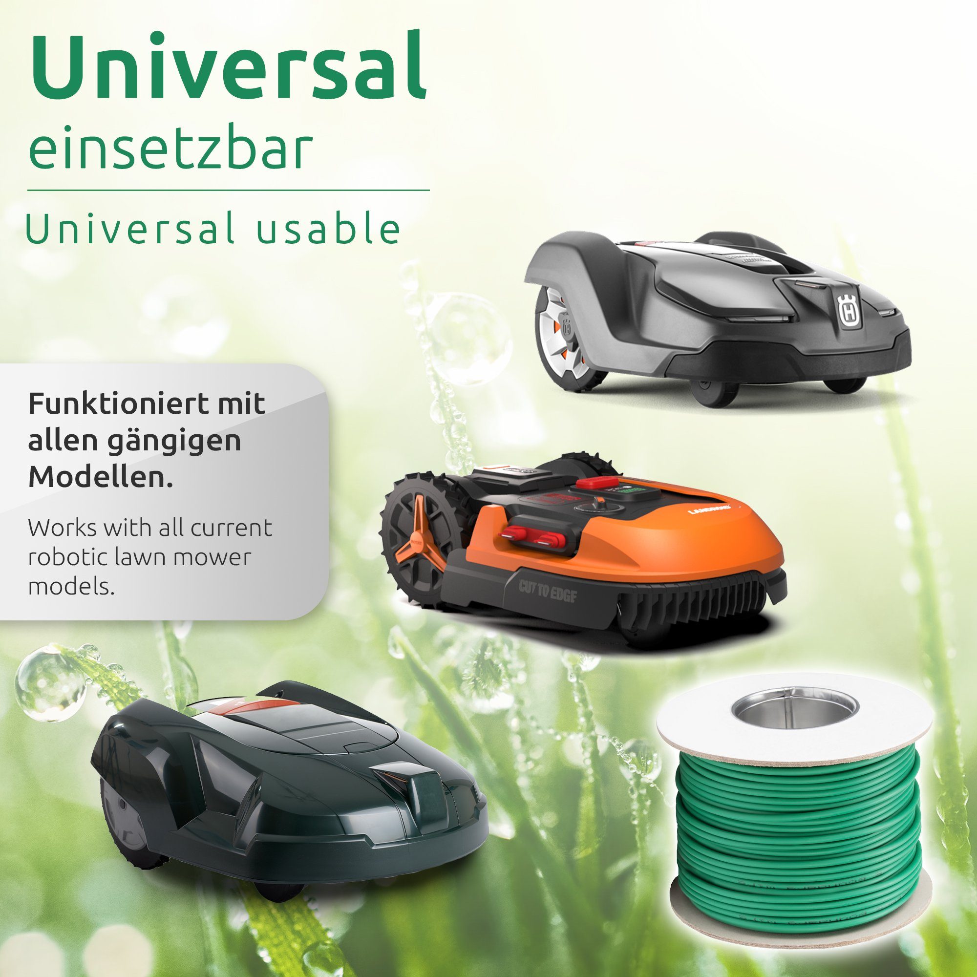 ECENCE Begrenzungs-Kabel Mähroboter kom...