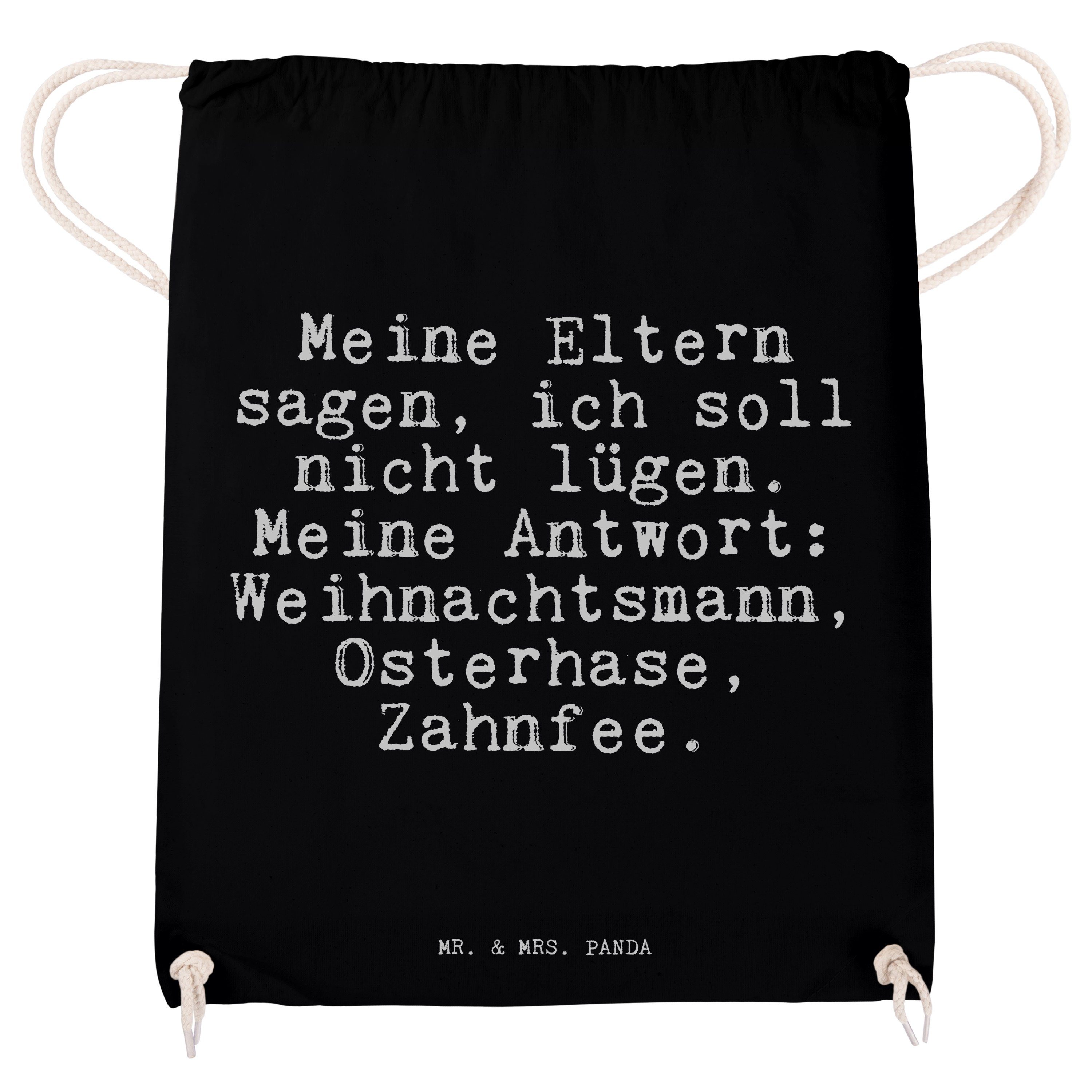 Mr. & ich... sagen, Meine Mrs. Sprüche, - - We (1-tlg) Geschenk, Tochter, Schwarz Panda Sporttasche Eltern