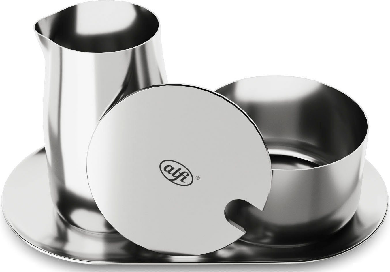 Alfi Milch- und Zuckerset MILK & SUGAR (3-tlg), Edelstahl, inkl. Tablett – Bild 4 von 5