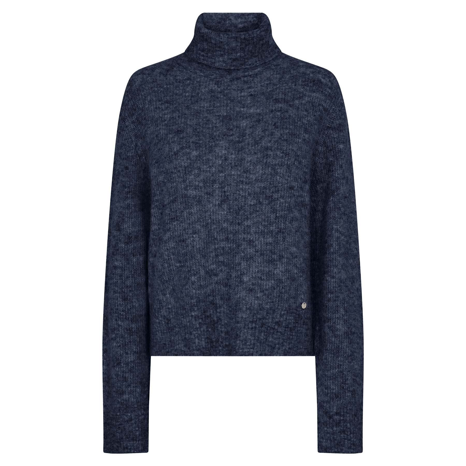 Mos Mosh Strickpullover MOS MOSH Pullover AIDY THORA mit Alpaka - Salute Navy