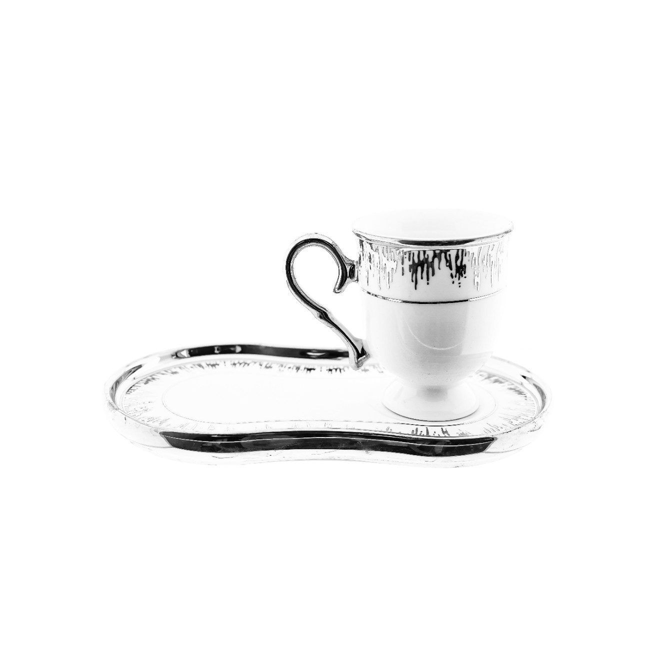 ZELLERFELD Kaffeeservice 12-Teiliges Espressoset aus Porzellan mit Untertassen (12-tlg), 6 Personen, Porzellan, Mokkatassen, Espressotassen, mit Unterteller, für 6 Personen