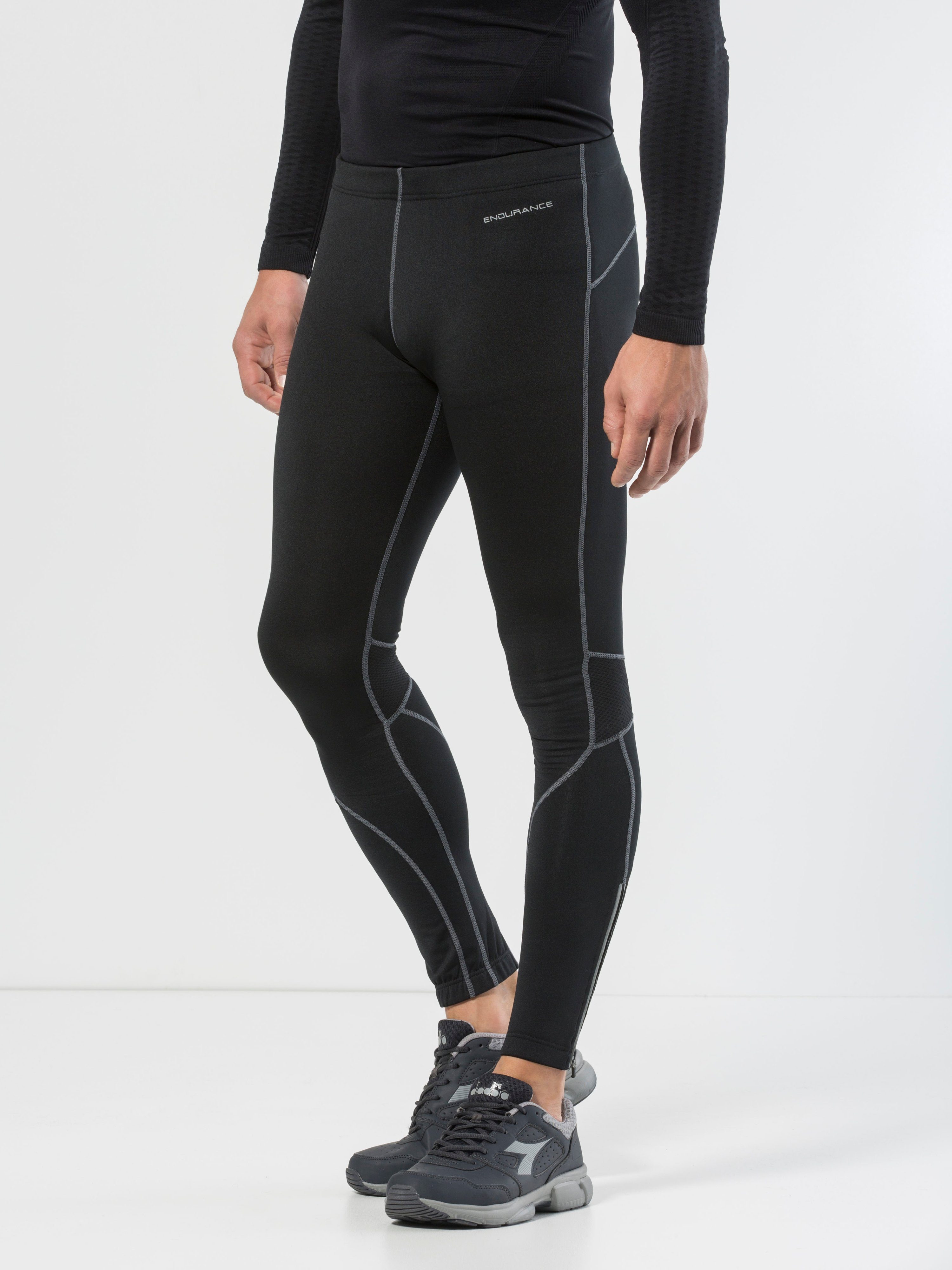 ENDURANCE Lauftights Oviedo mit warmer Eigenschaft schwarz-schwarz