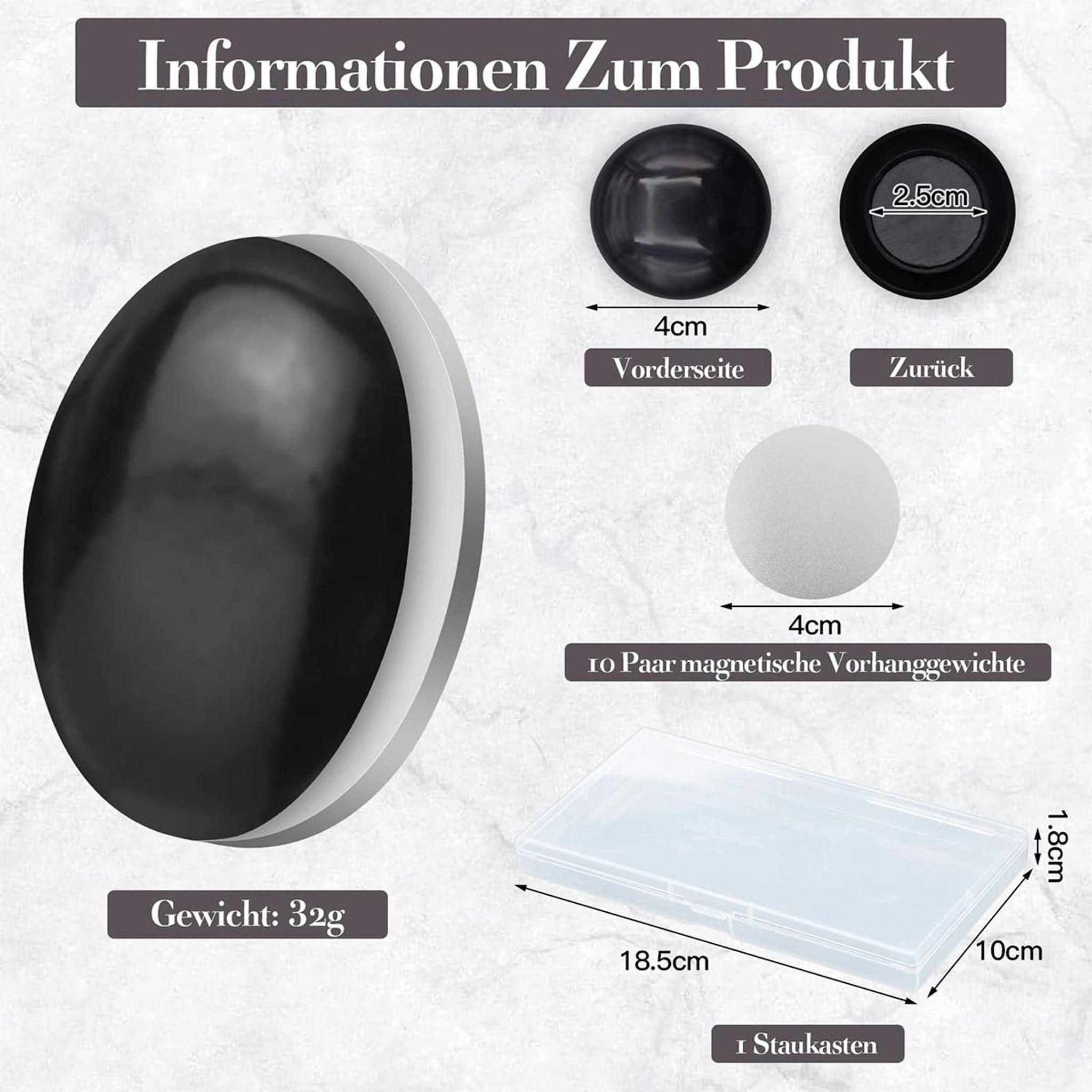 FELIXLEO Duschvorhangklammer Magnetische Duschvorhang Gewichte Rund Vorhang, (1-St) – Bild 4 von 5