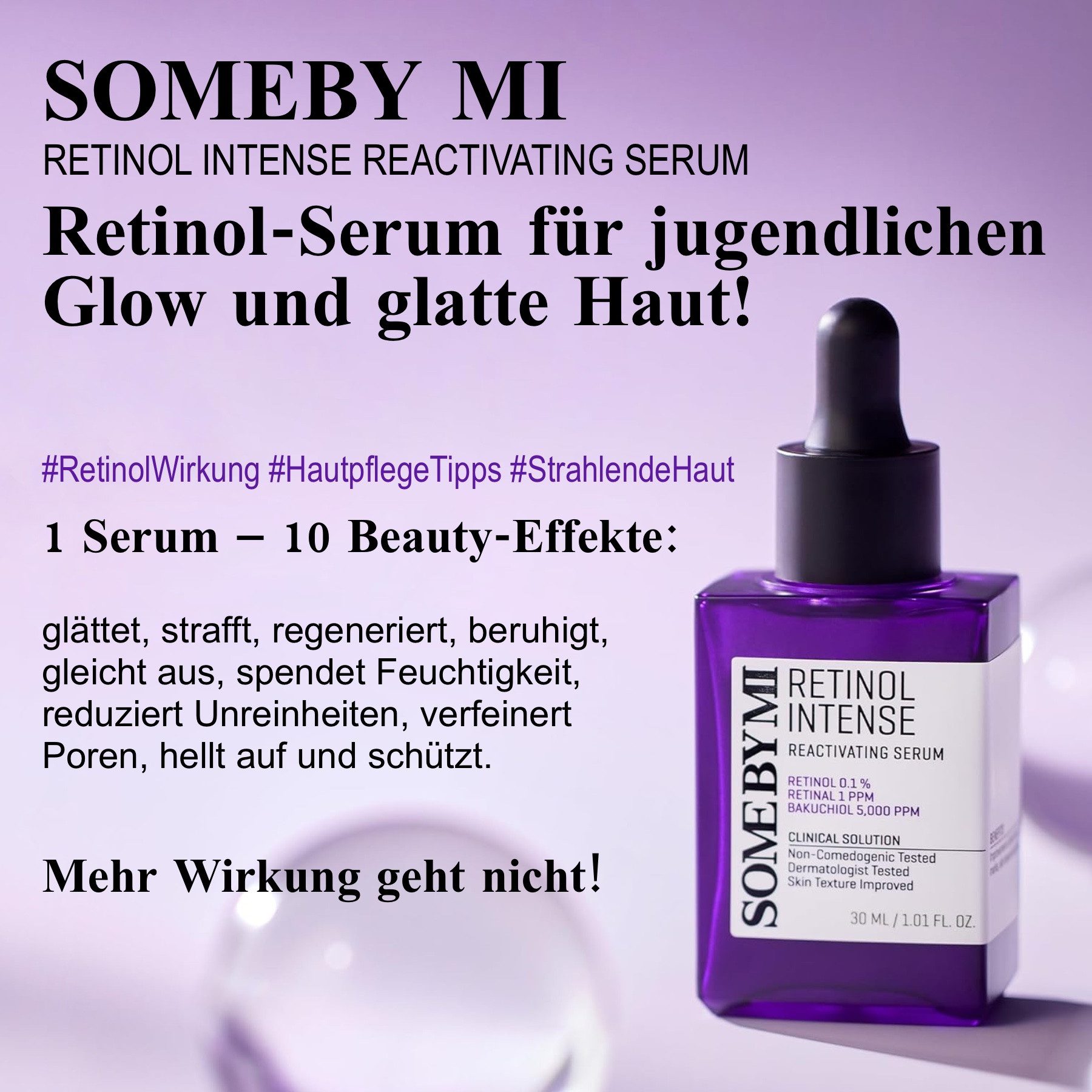 Some By Mi Gesichtsserum Retinol Retinal Intense Reactivating Serum Anti-Falten Anti-Aging, 1-tlg., Anti-Aging, Anti-Falten,Hautpflege, Serum