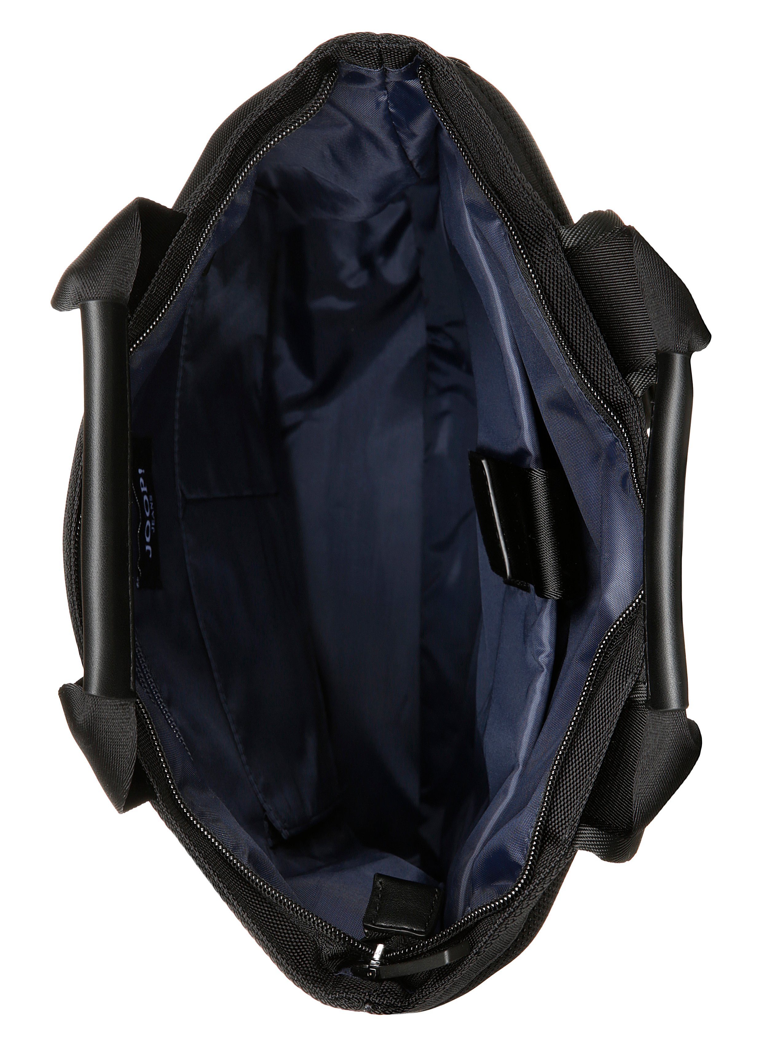 mit Cityrucksack modica black Reißverschluss-Vortasche backpack Jeans svz, falk Joop