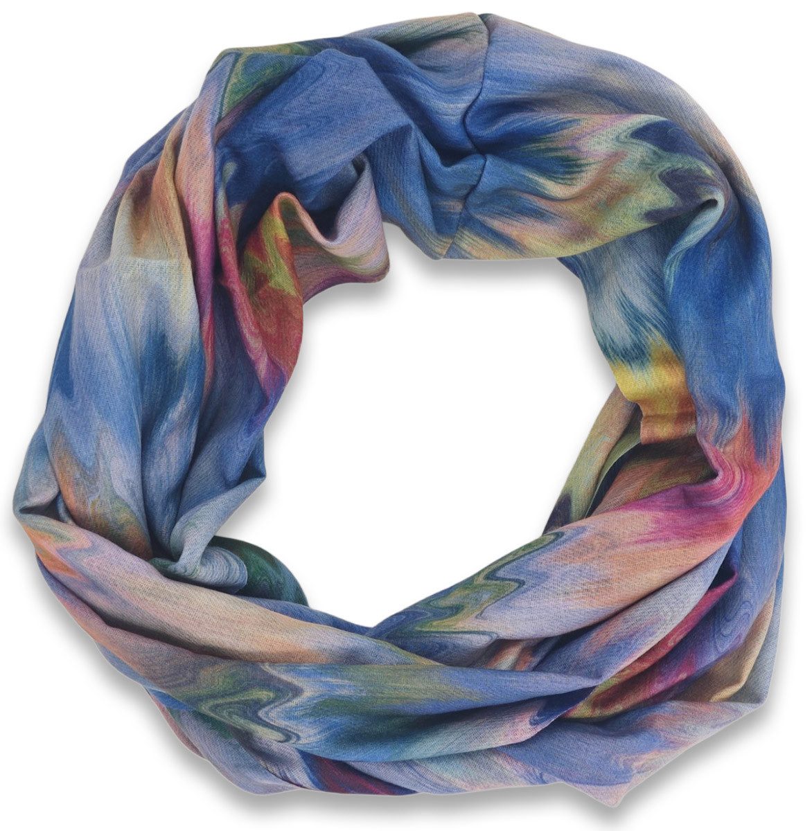 styleBREAKER Loop Loop Schal mit Aquarell Wellenmuster, (1-St) günstig online kaufen