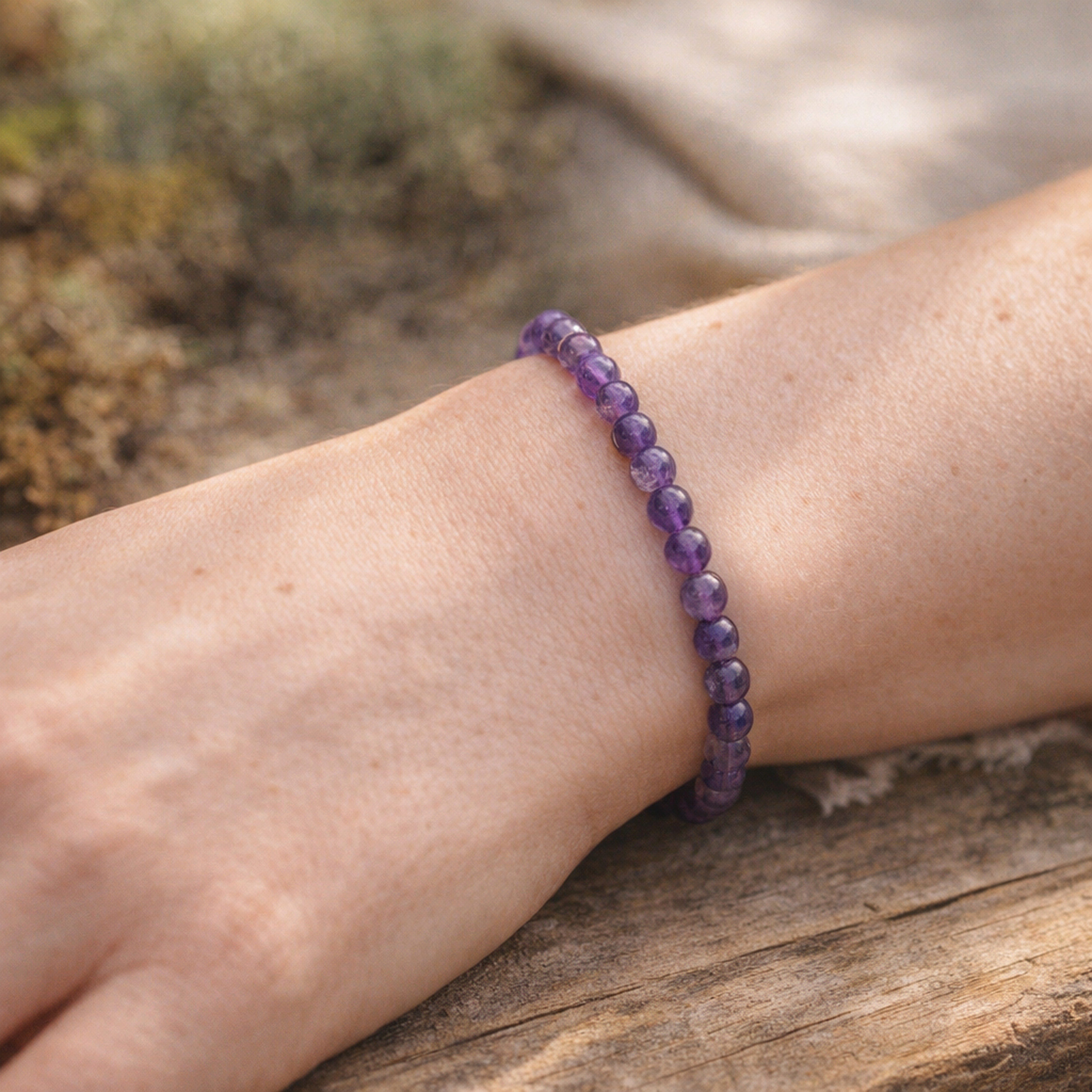 Lebensquelle Plus Armband Amethyst Kugelarmband, 6 mm – Bild 2 von 5