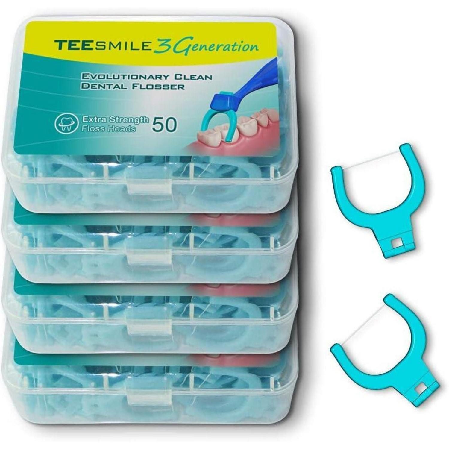 LuxusKollektion Zahnseide TEEsmile Evolutionary Clean Zahnseidenhalter 200 Stück