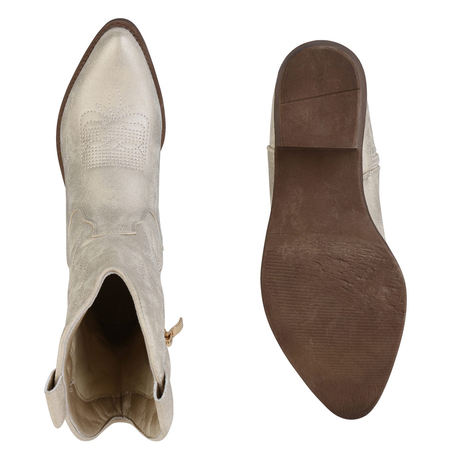 VAN HILL 840203 Cowboy Boots Damen Stiefeletten Cowboy Boots Stickereien Ho günstig online kaufen