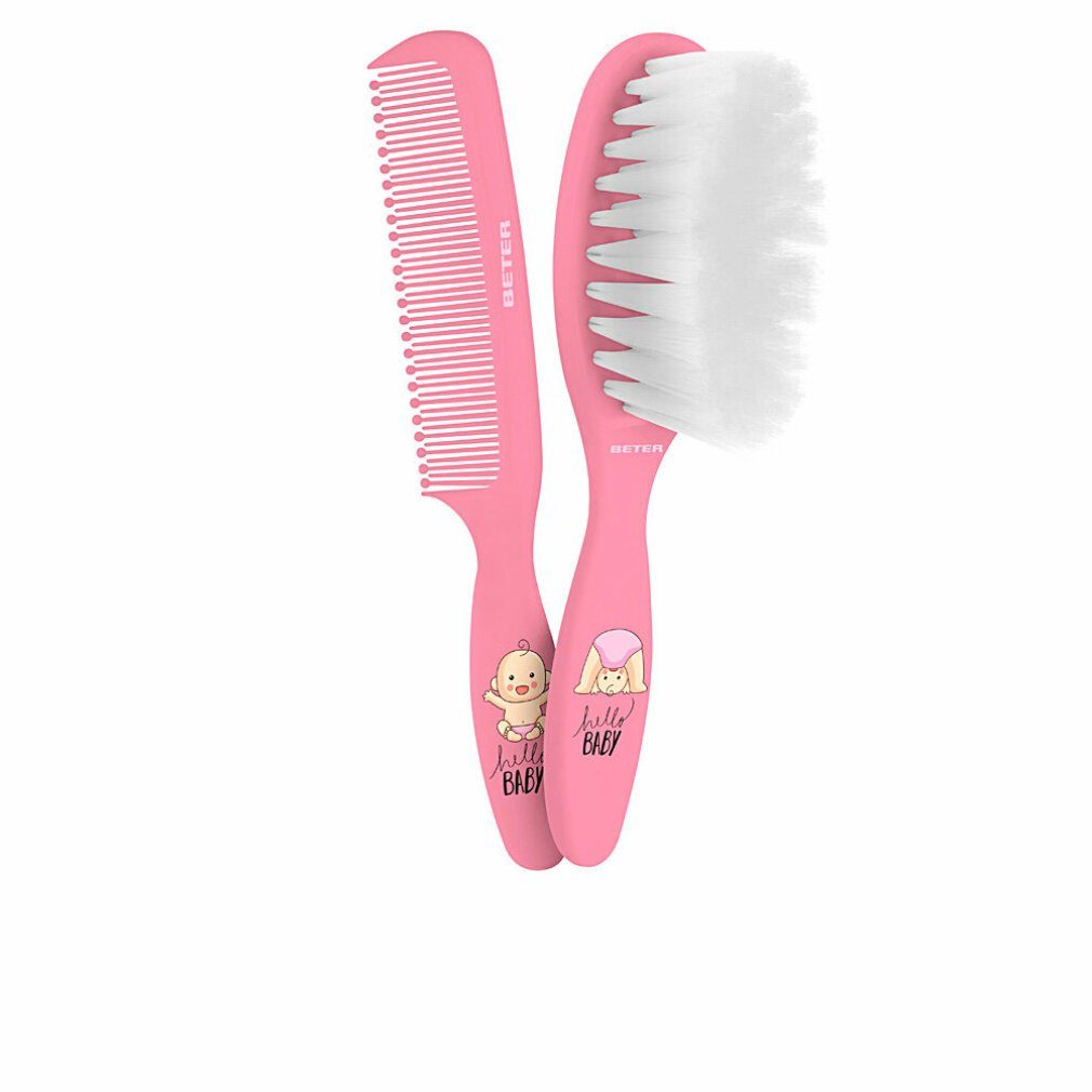 Beter Haarbürste Baby Brush And Comb Set Pink, Cepillo&peine Bebe Rosa Lote  2 pz