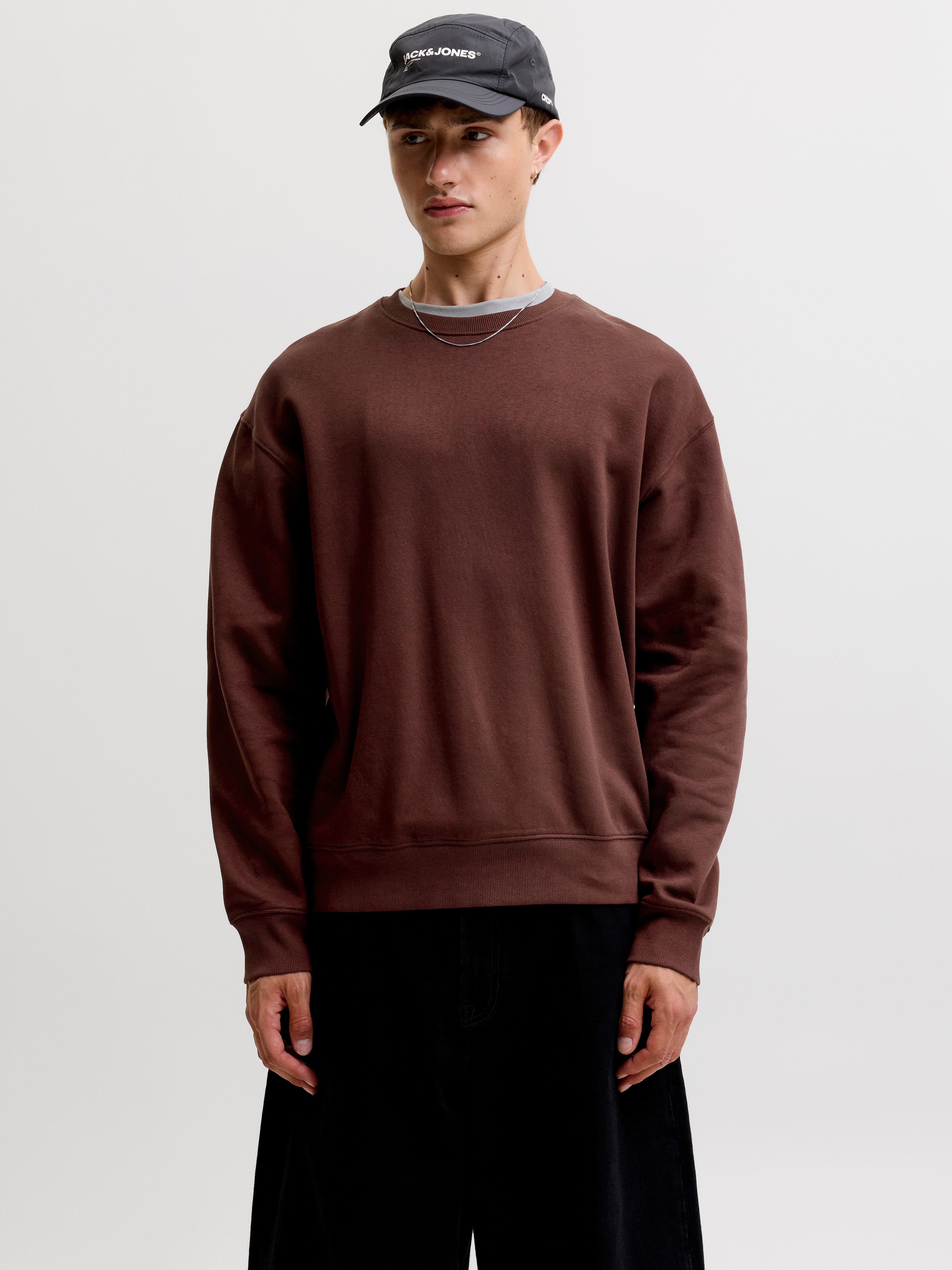 Jack & Jones Sweatshirt JJEACE SWEAT CREW NECK NOOS Baumwollmischung, locker geschnitten