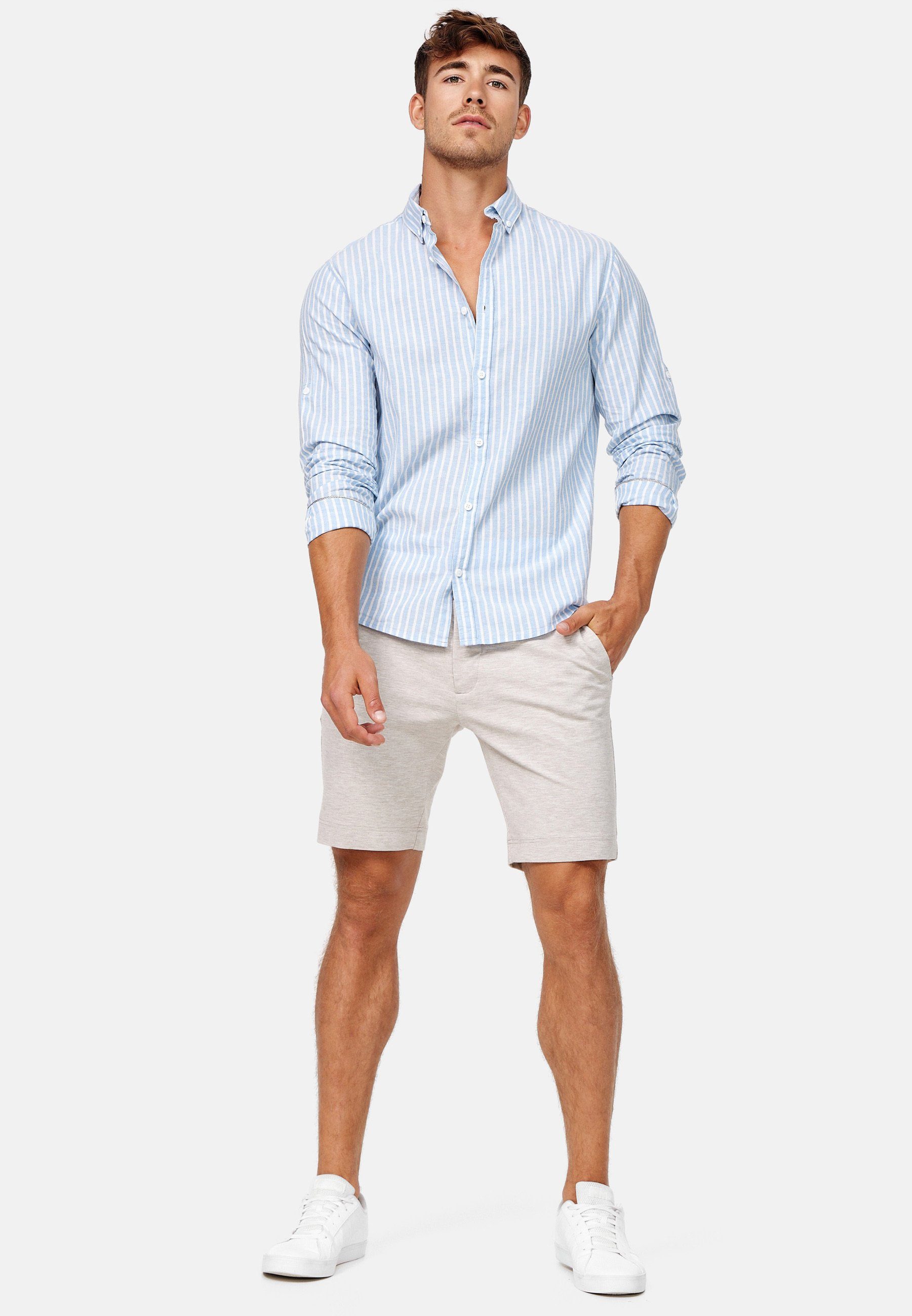 Indicode Chinoshorts Herren Aalborg Chino Shorts Herrenshorts aus Viscose-Strecht