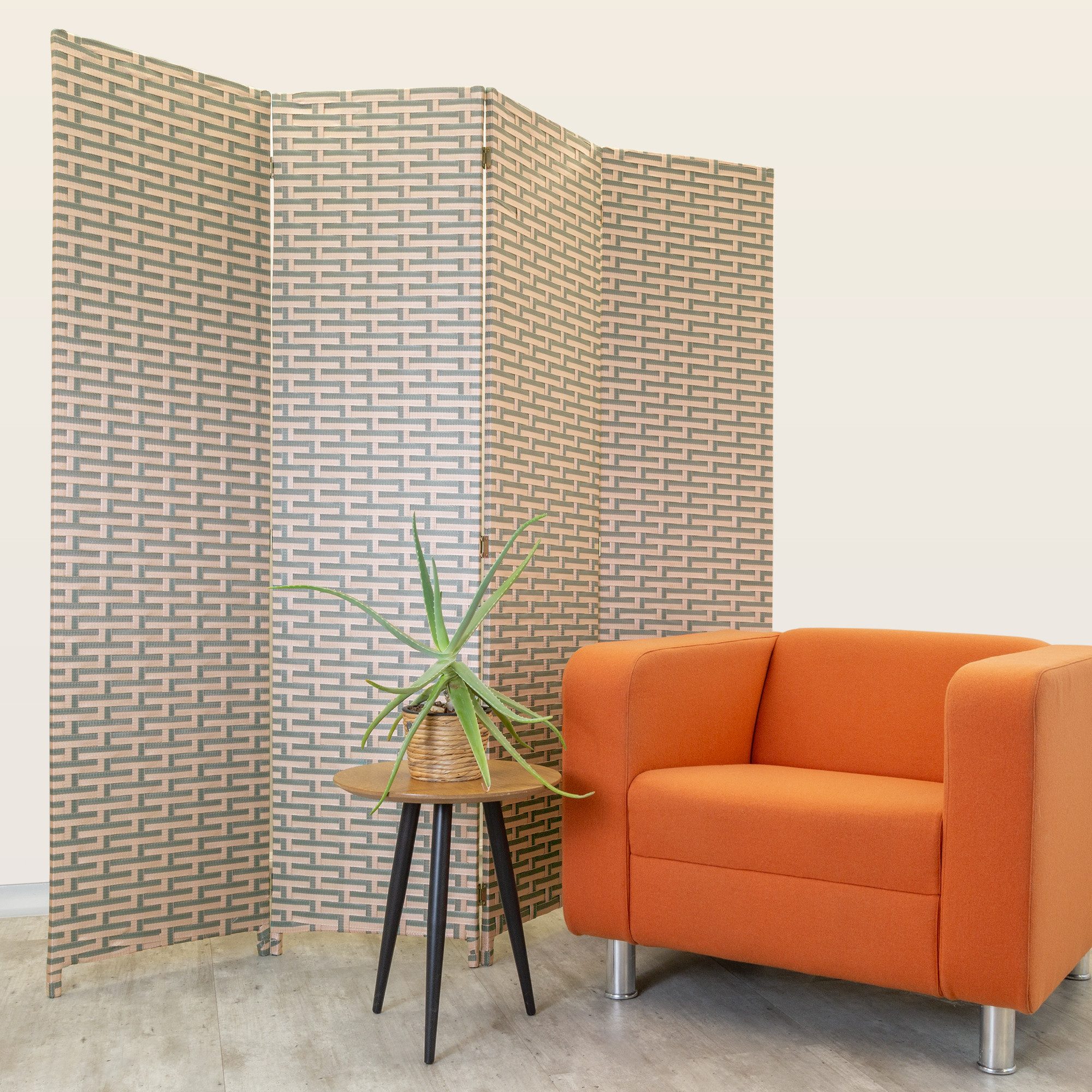 Hexim Raumteiler, Paravent 180x180 cm - Trennwand 4-teilig klappbar für Inn günstig online kaufen