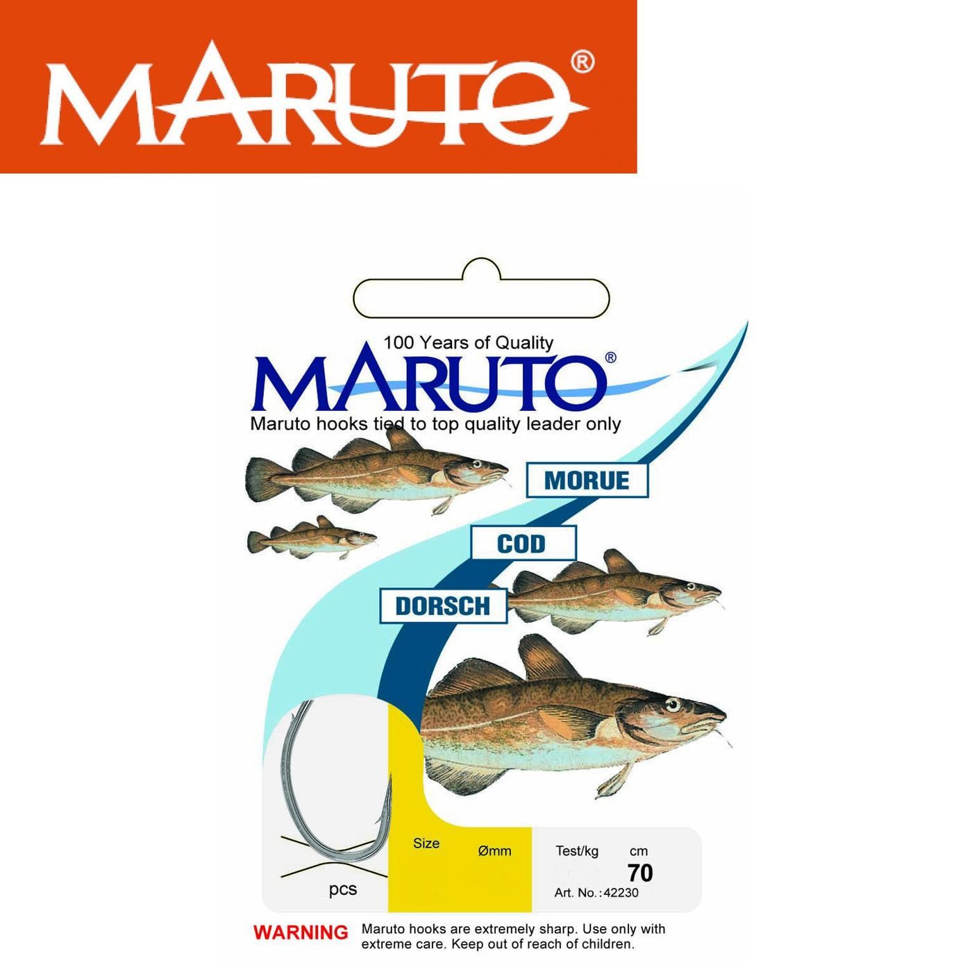 Butthaken Maruto Dorschhaken gebunden silberfarben - Angelhaken