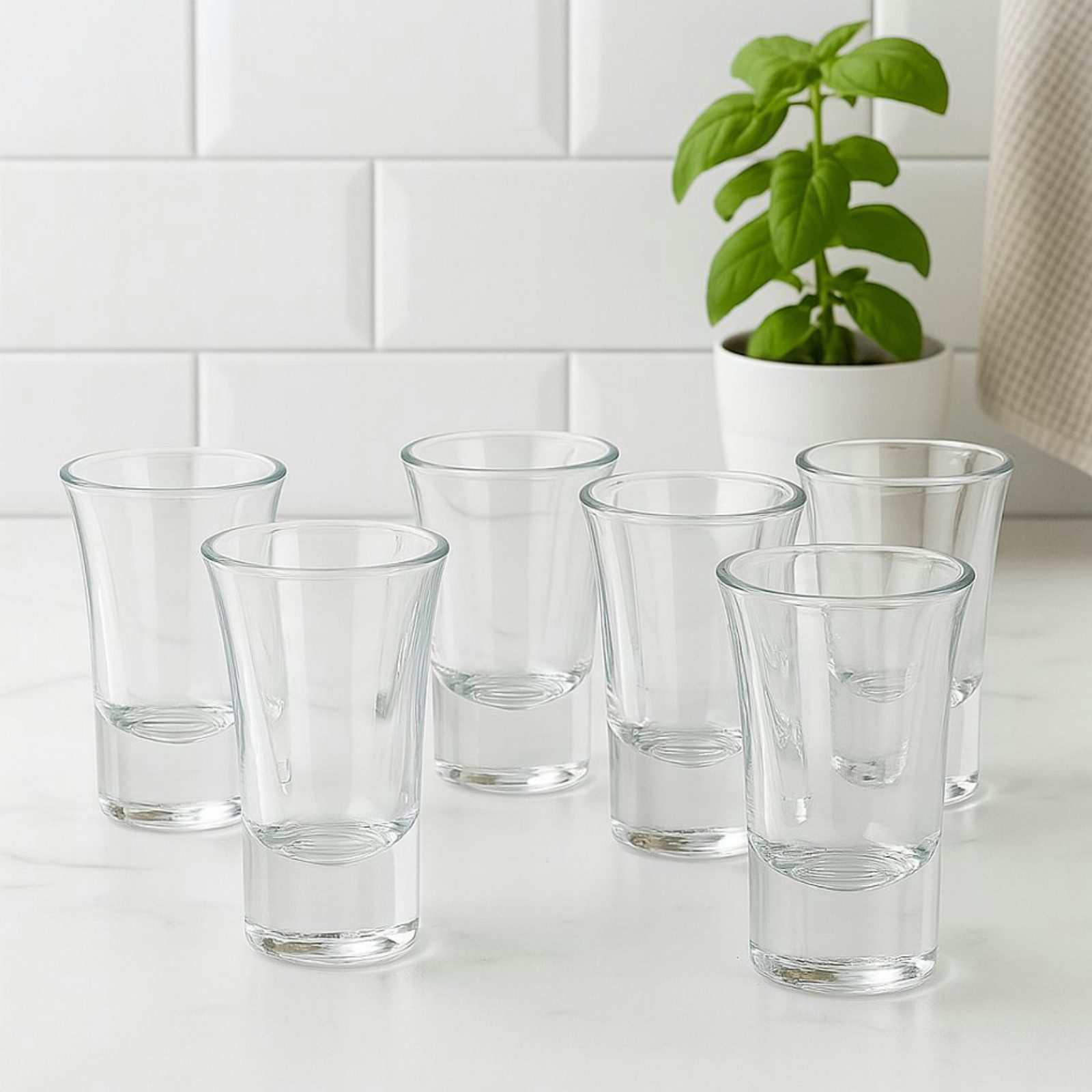 Koopman Schnapsglas Schnapsgläser Shotgläser 40 Ml 1/2/4 er Set, 6-tlg., Glas, 6tlg, 7x4,5cm, 40ml, Transparent, Partygläser