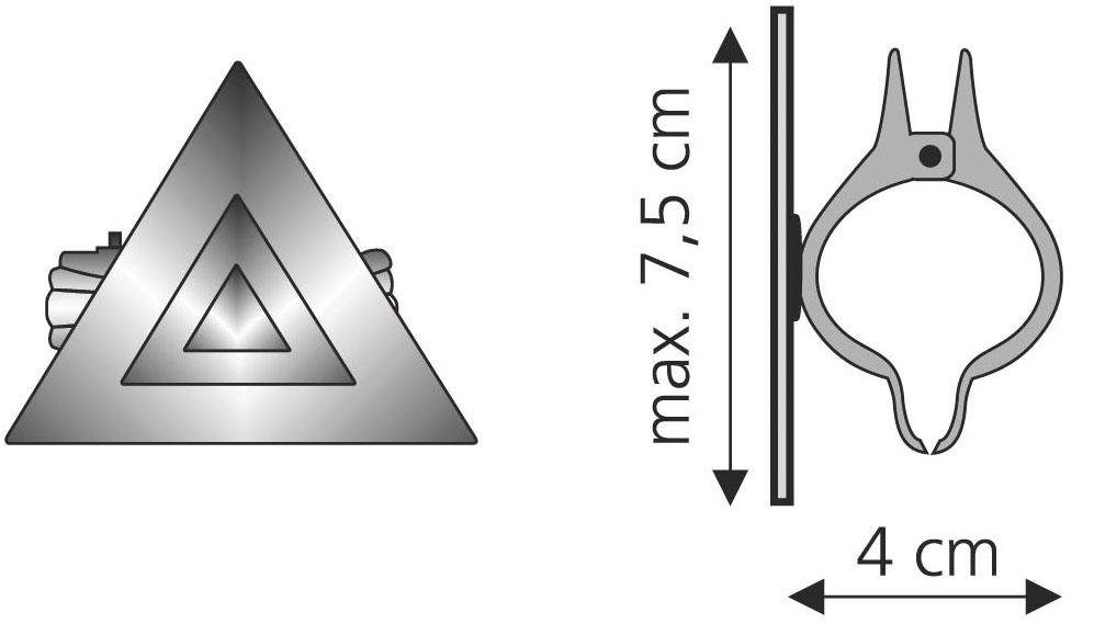 Liedeco Dekoklammer Grafik, Gardinen, Vorhänge, (Packung, 2-St), für Gardinen, Vorhänge