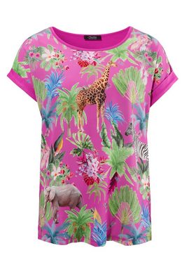 Aniston SELECTED Blusenshirt mit Tieren und Blumen bedruckt