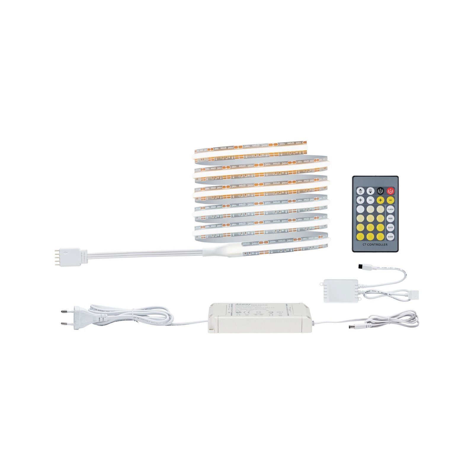 LED-Streifen MaxLED 500 Basis Set 1,5m 10W 230/24V silber Kunststoff