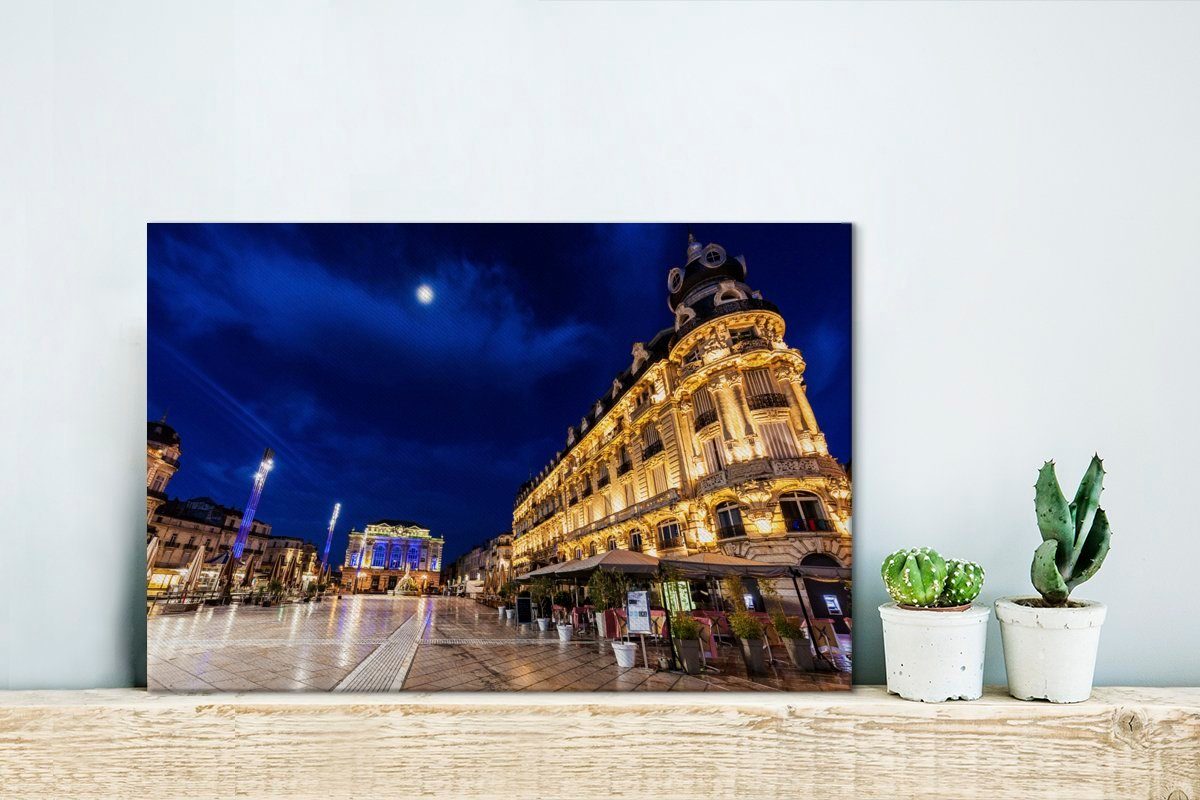 Architektur 30x20 St), Leinwandbild OneMillionCanvasses® Frankreich, Leinwandbilder, Wanddeko, Wandbild (1 - Montpellier - cm Aufhängefertig,