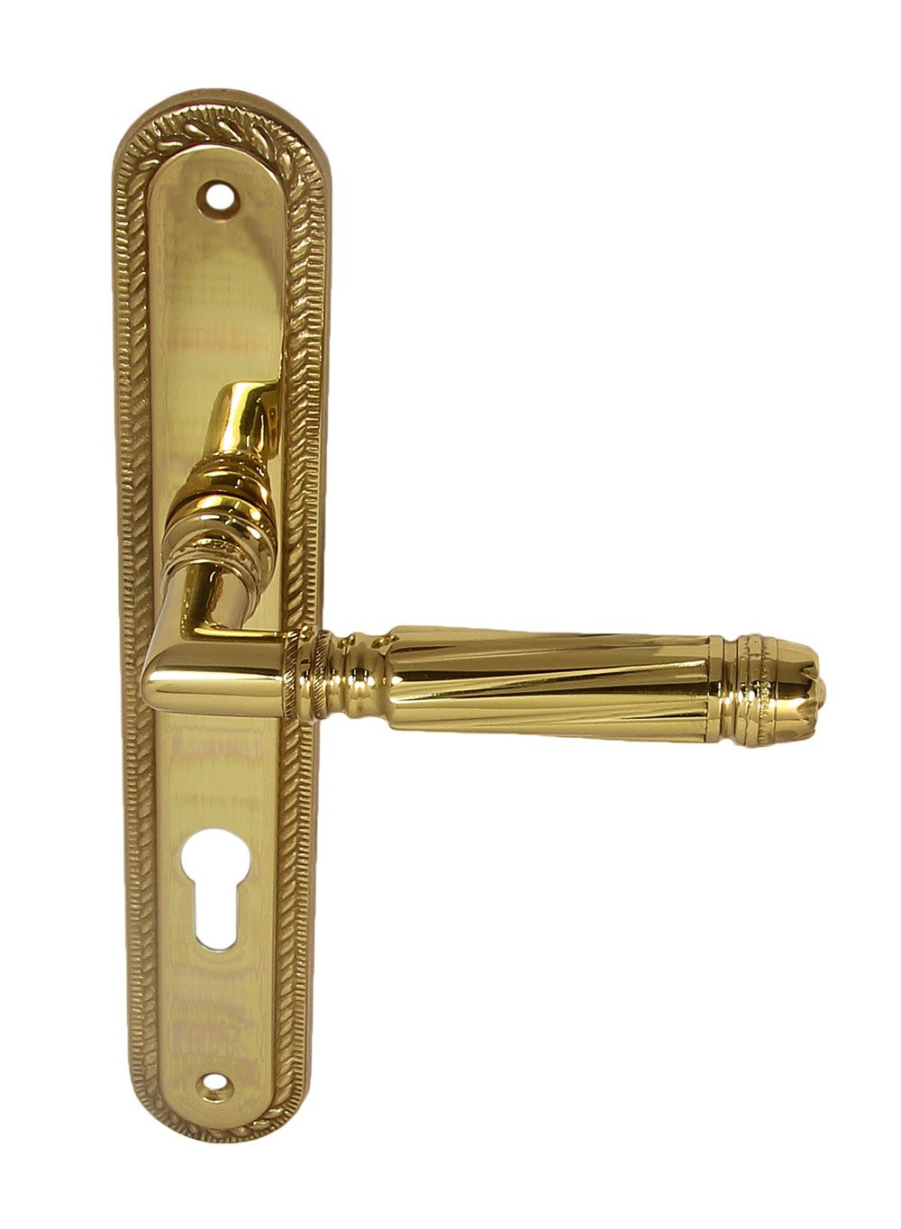 Türbeschlag Türbeschlag Florenz LS Messing poliert Türdrücker Türklinke