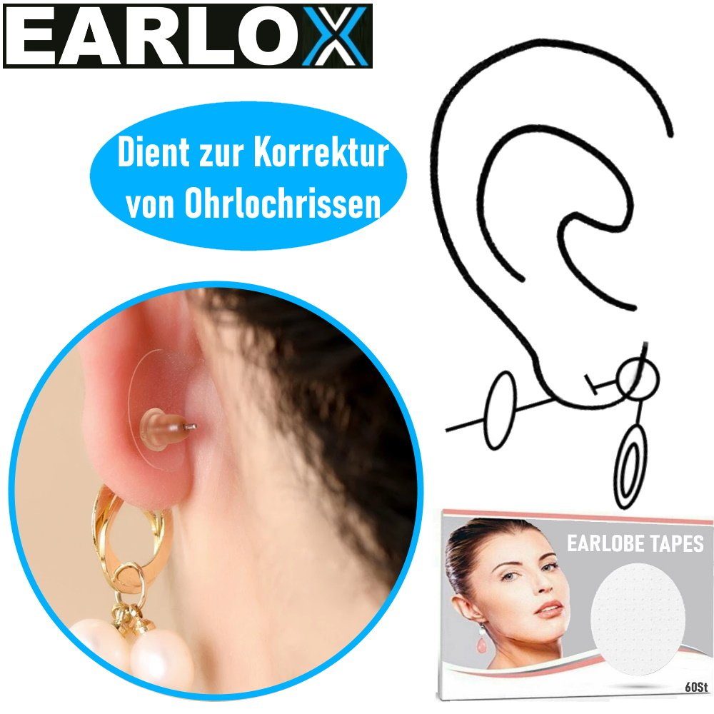 gegen Earlobe gerissene Einhänger Ohrschmuck MAVURA ausgeleierte, Ohrlöcher Ohrlochschutz EARLOX / Ohrläppchen für Tapes