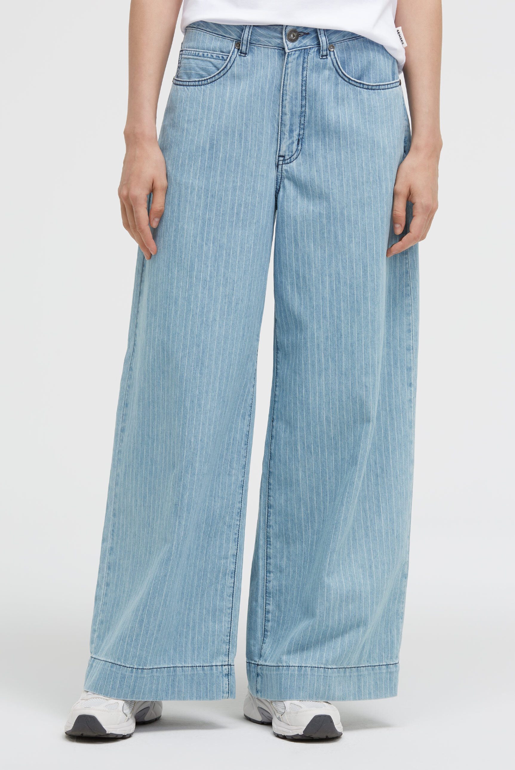 SENSES.THE LABEL Weite Jeans mit Vintage-Waschung