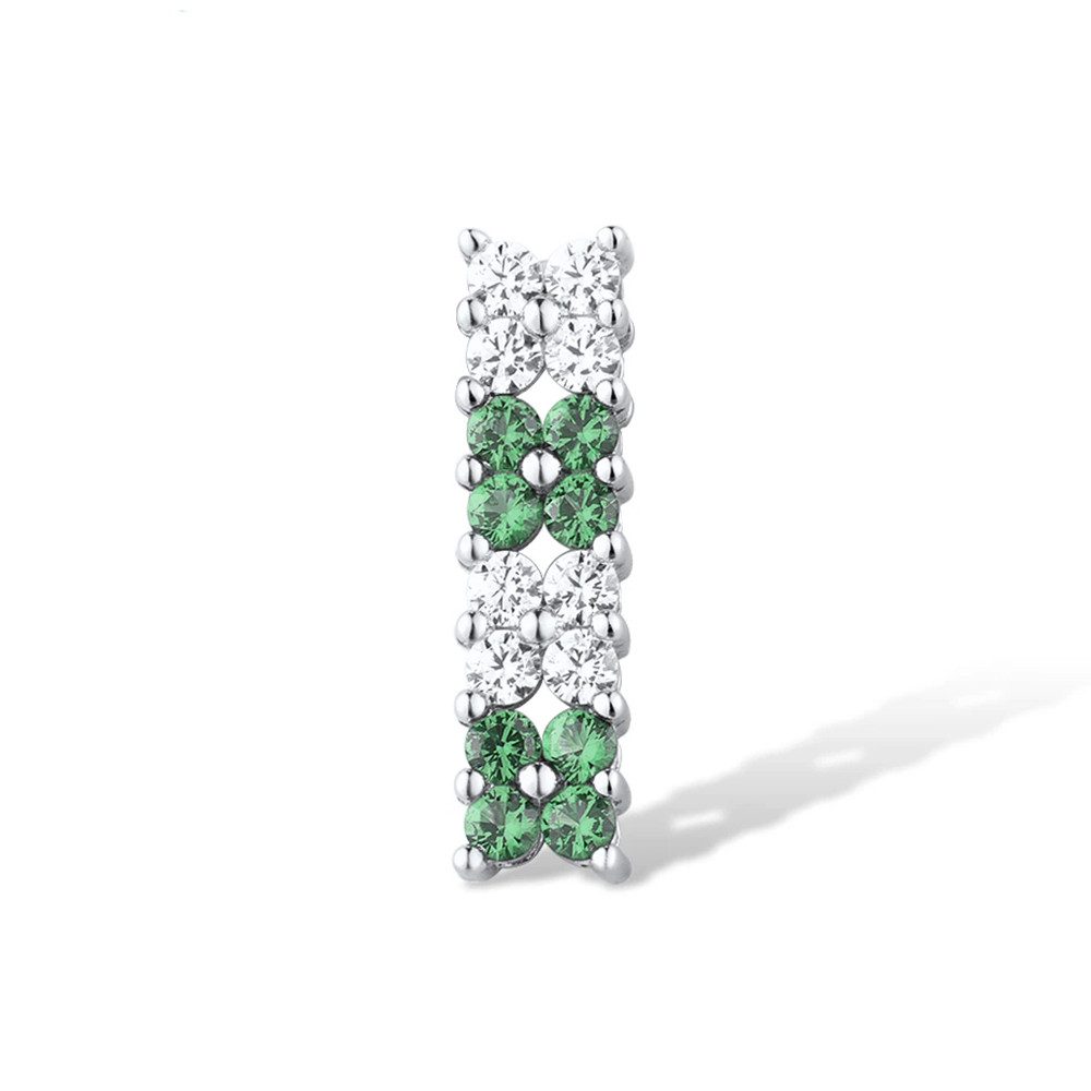 SOKOLOV Jewelry Kettenanhänger Anhänger aus 925 Silber (1-tlg), mit blauen oder grünen Zirkonia Sterlingsilber Silberschmuck für Damen