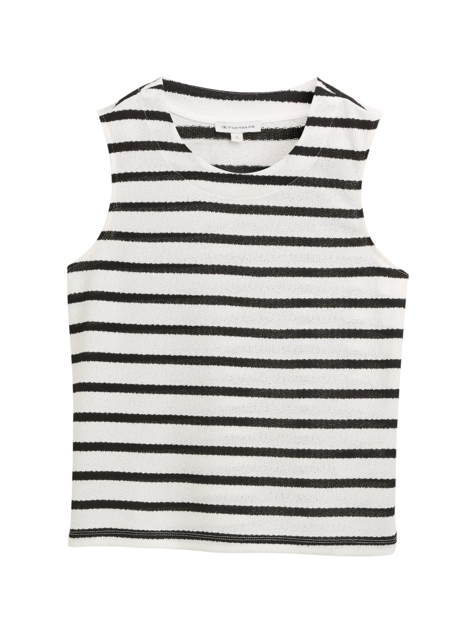 TOM TAILOR Denim Shirttop Top knitted crew neck