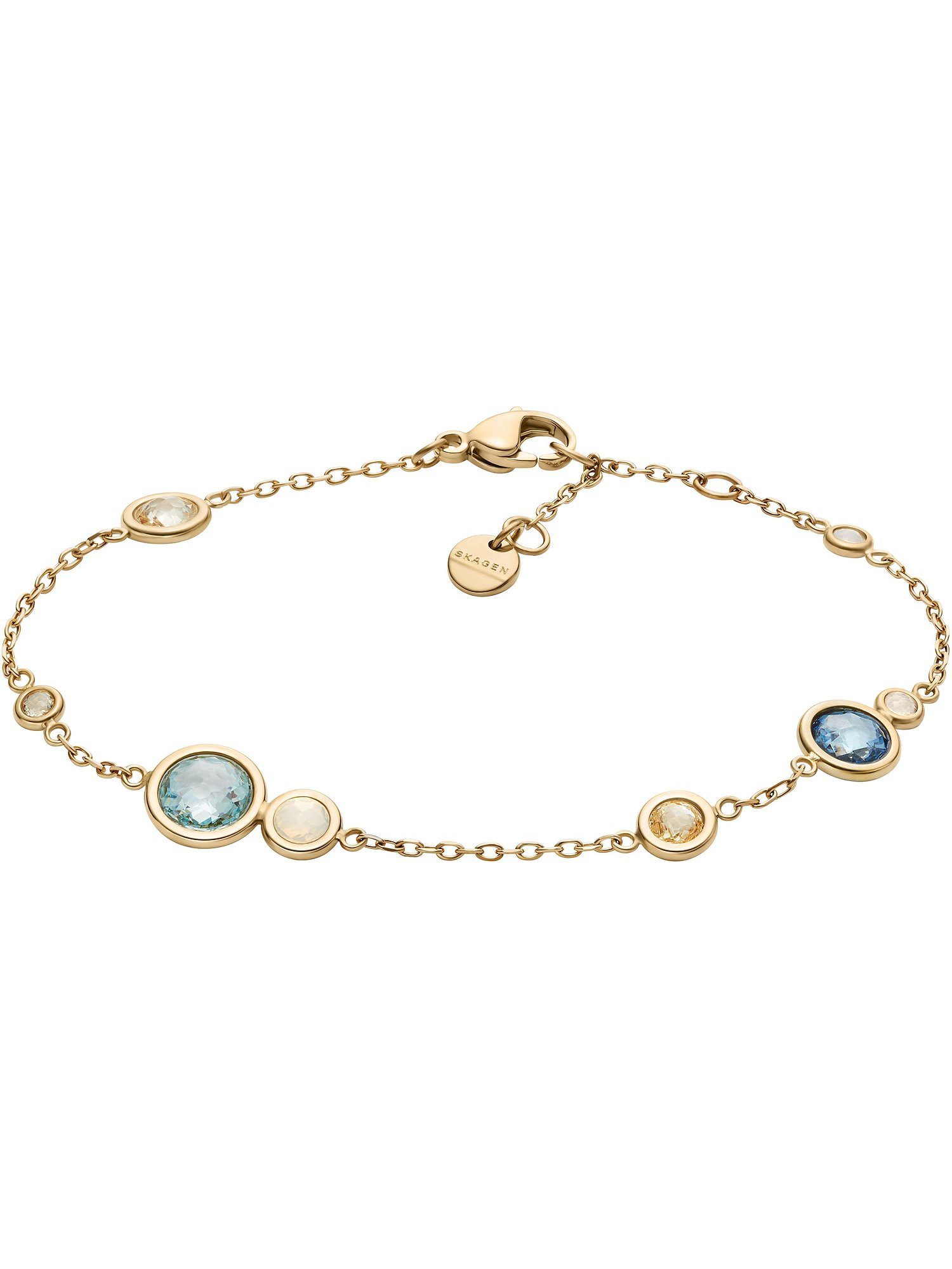 SKAGEN Edelstahlarmband Skagen Damen-Armband Edelstahl Glasstein