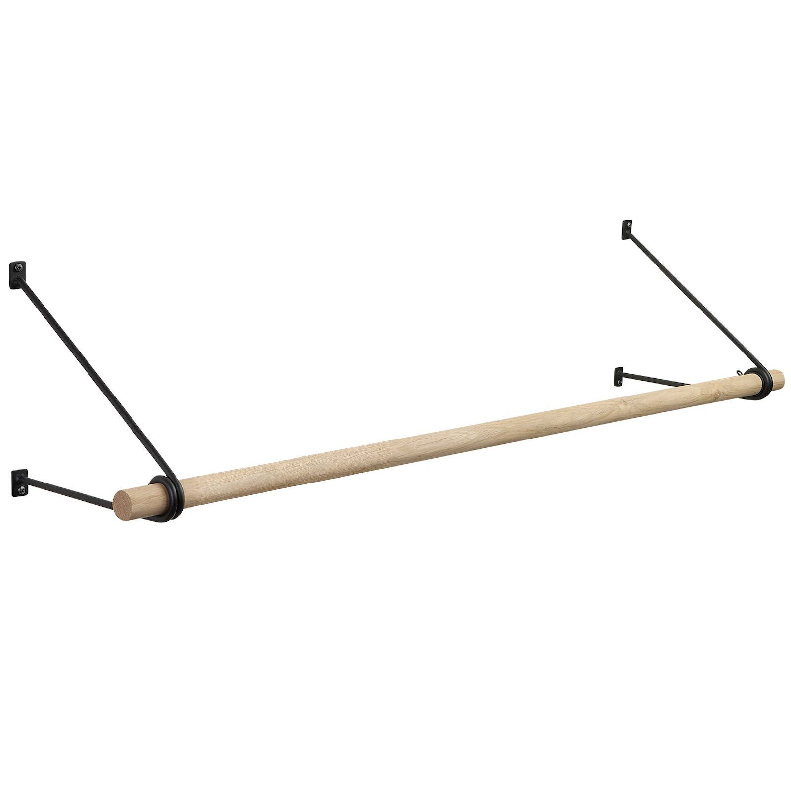 SO-TECH® Wandgarderobe 260 x 250 mm mit Ø 30 mm Kleiderstange aus Holz (Spa günstig online kaufen