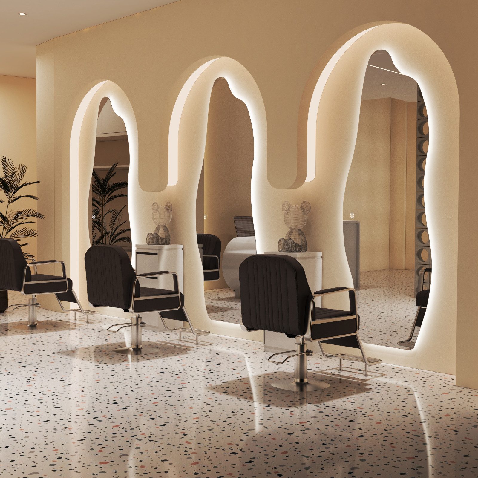 WDWRITTI Spiegel groß für Friseurladen Hotel Garderobe & Flur Schlafzimmer günstig online kaufen