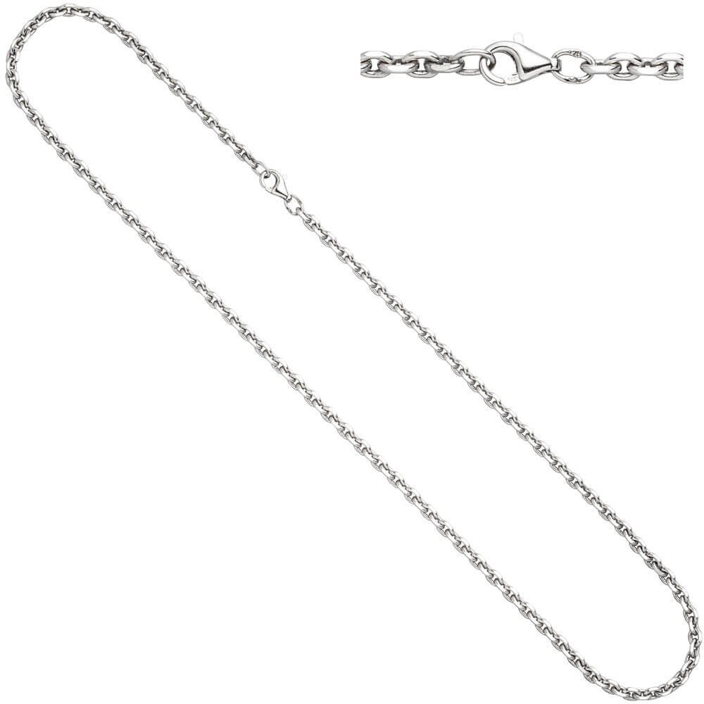 Schmuck Krone Silberkette 3,4mm Ankerkette Kette Halskette Collier aus 925 Silber diamantiert 55cm