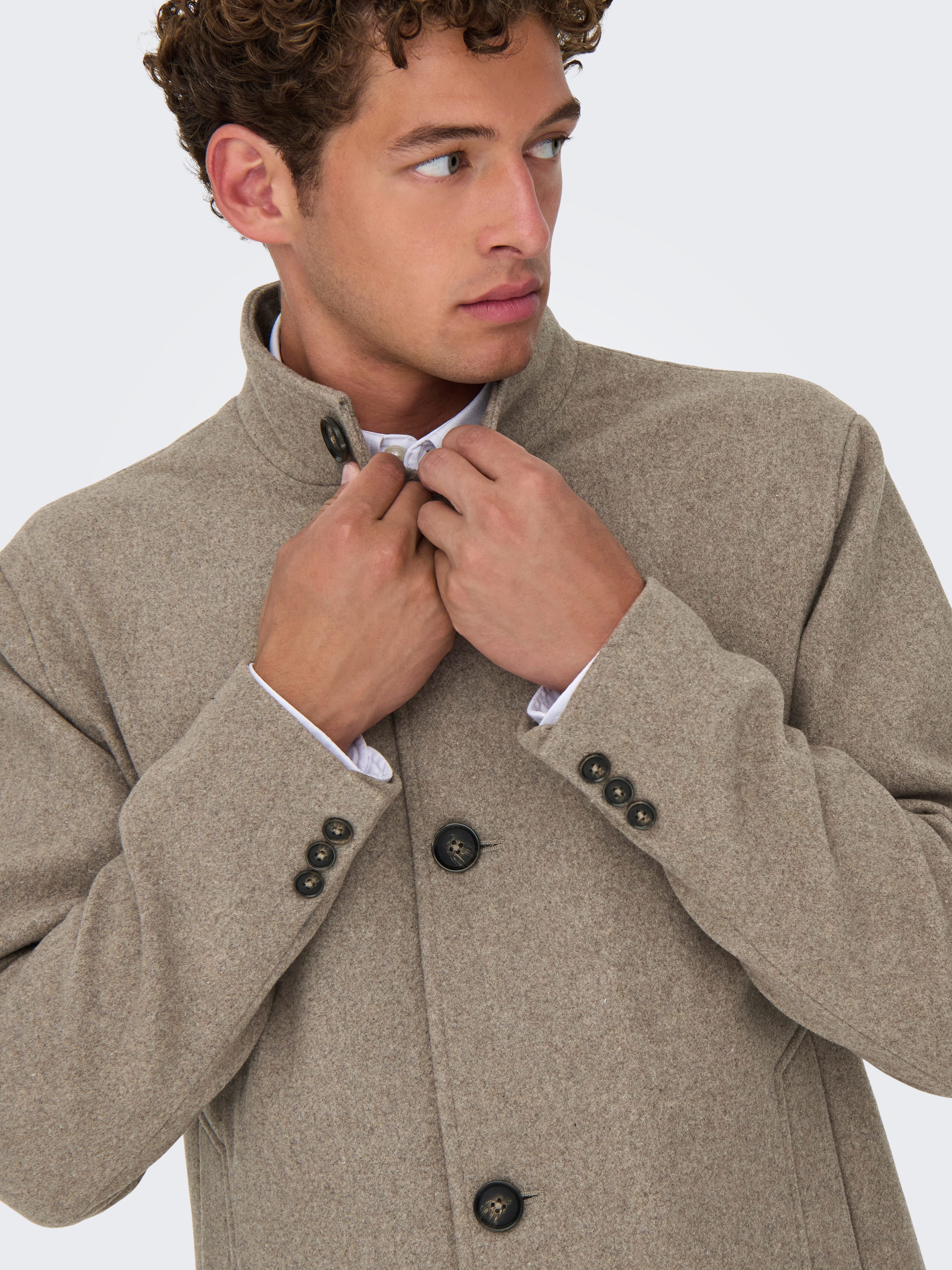 ONLY & SONS Kurzmantel ONSCHARLES WOOL COAT OTW