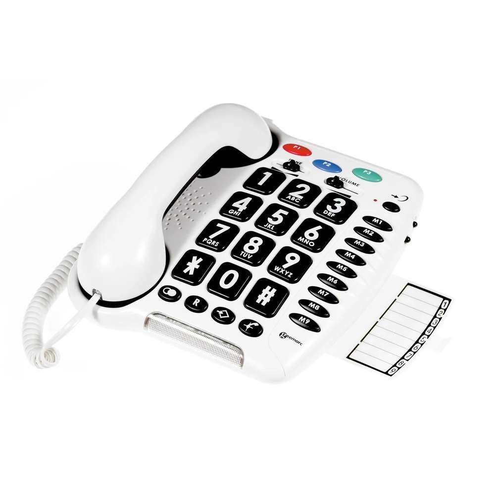 Geemarc Geemarc CL100 Schnurgebundenes Telefon mit grossen Tasten - 30dB Kabelgebundenes Telefon