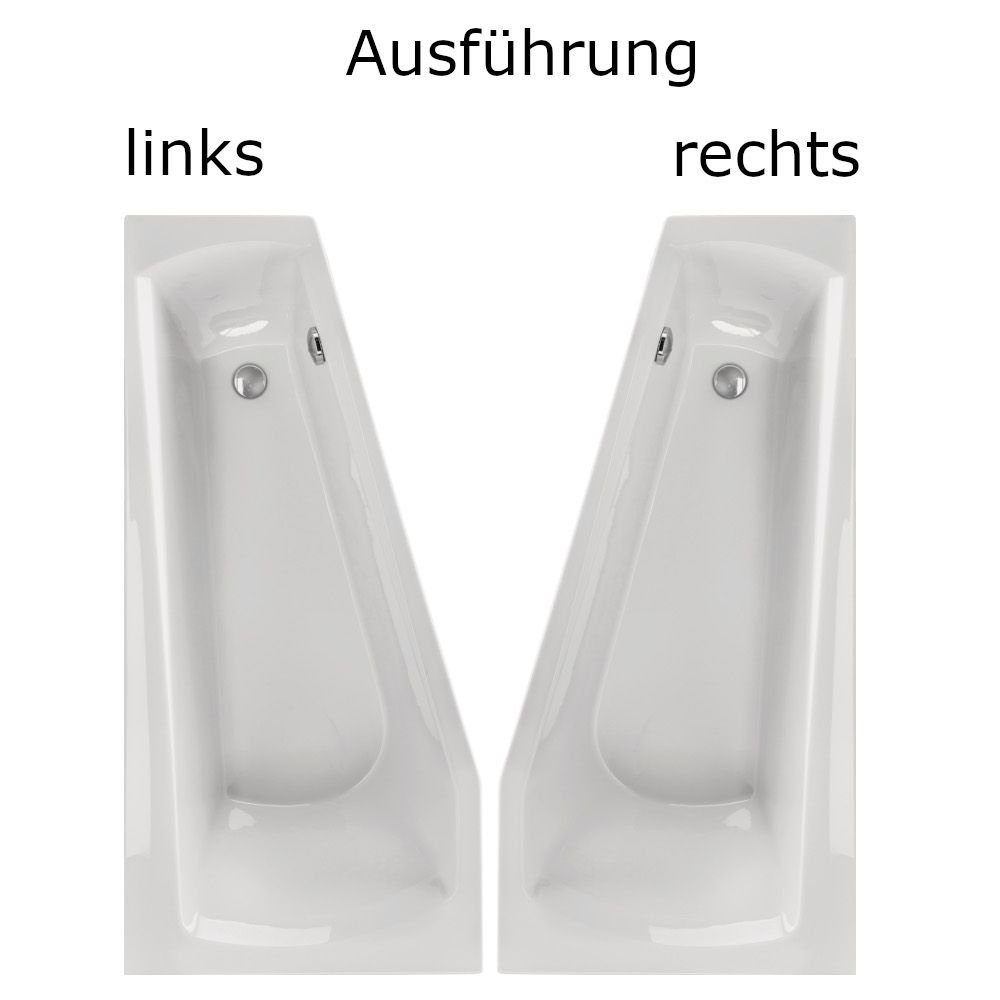 Dusche-24 Badewanne Badewanne 160x75 cm SPLIT