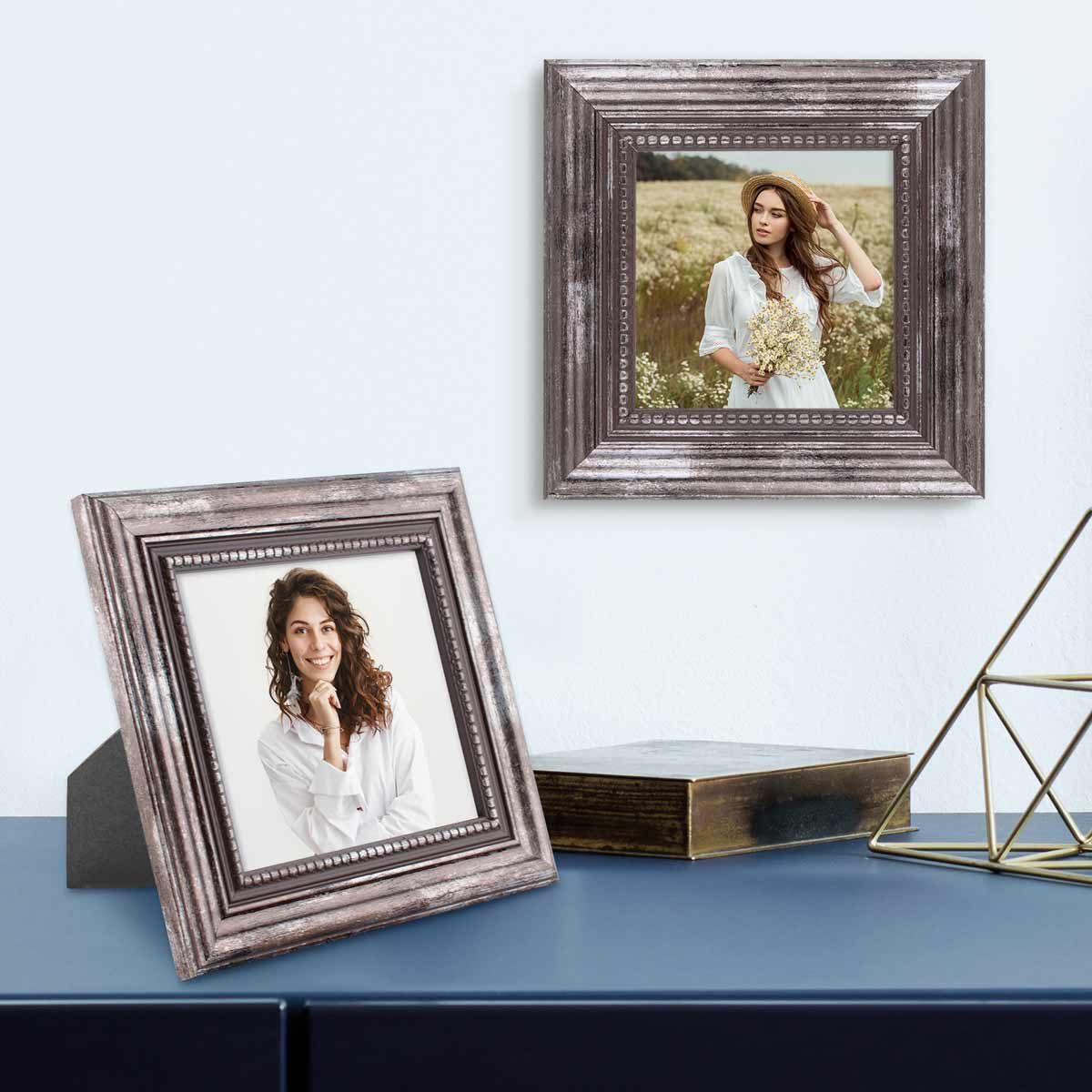 PHOTOLINI Bilderrahmen 2er Set Massivholz-Rahmen im günstig online kaufen