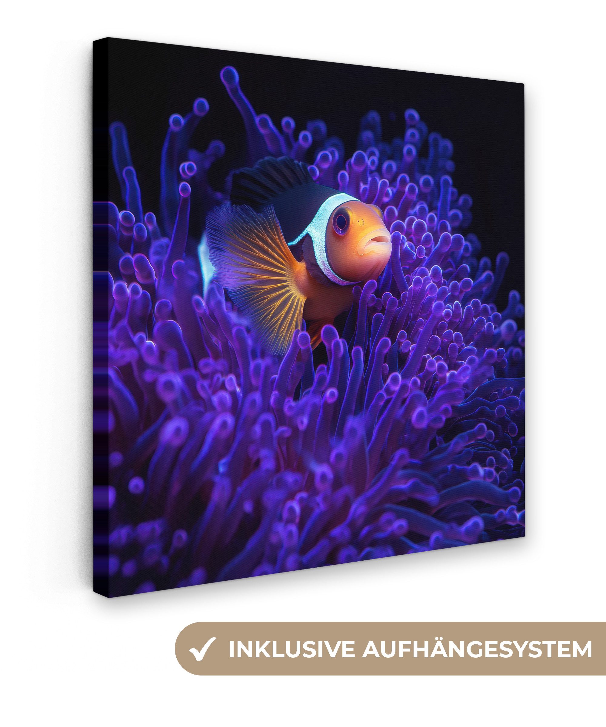 OneMillionCanvasses® Leinwandbild Koralle - Fisch - Orange - Meer, Fotodruc günstig online kaufen