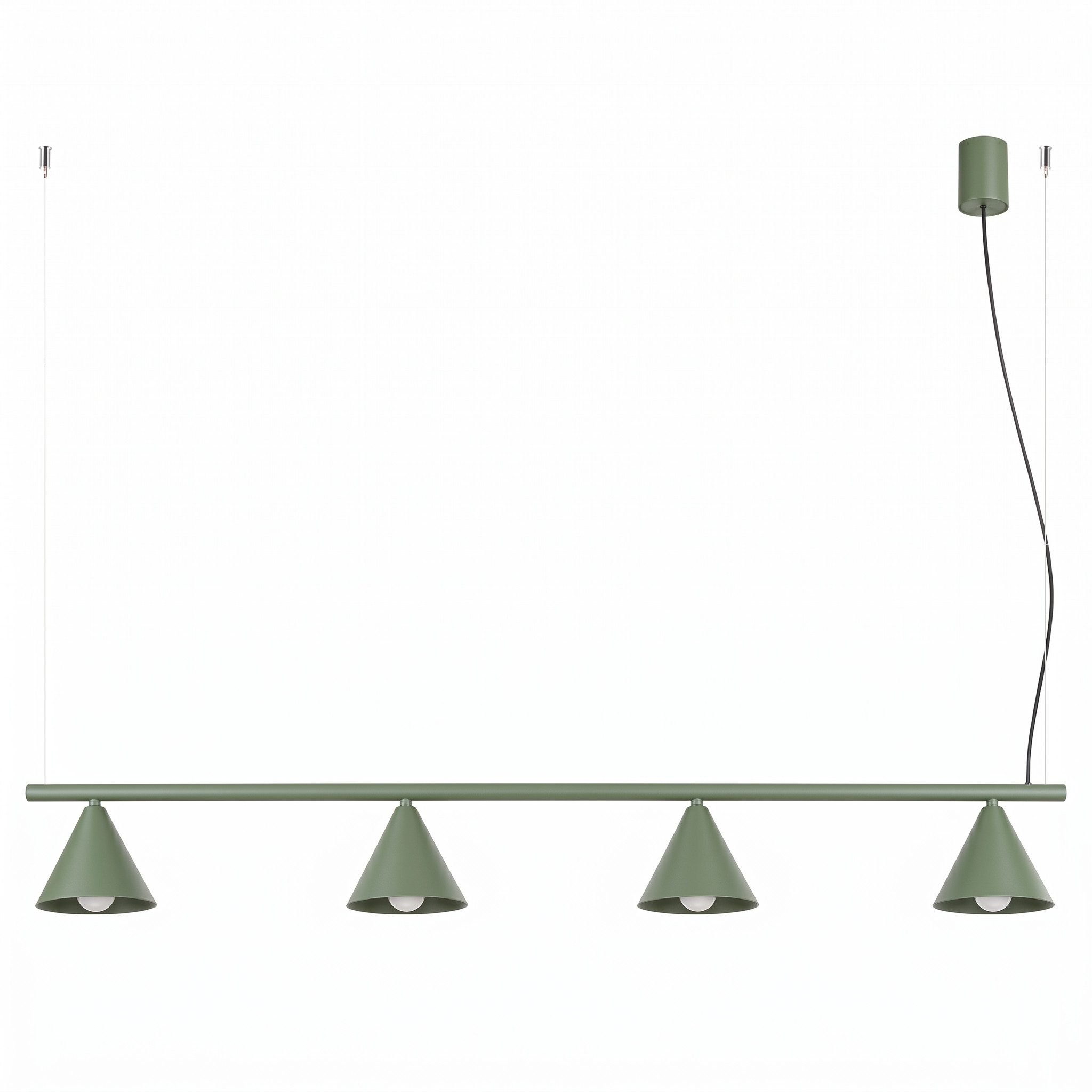 SOLLUX lighting Kronleuchter Kronleuchter NOX 4L olivgrün, Nicht enthalten