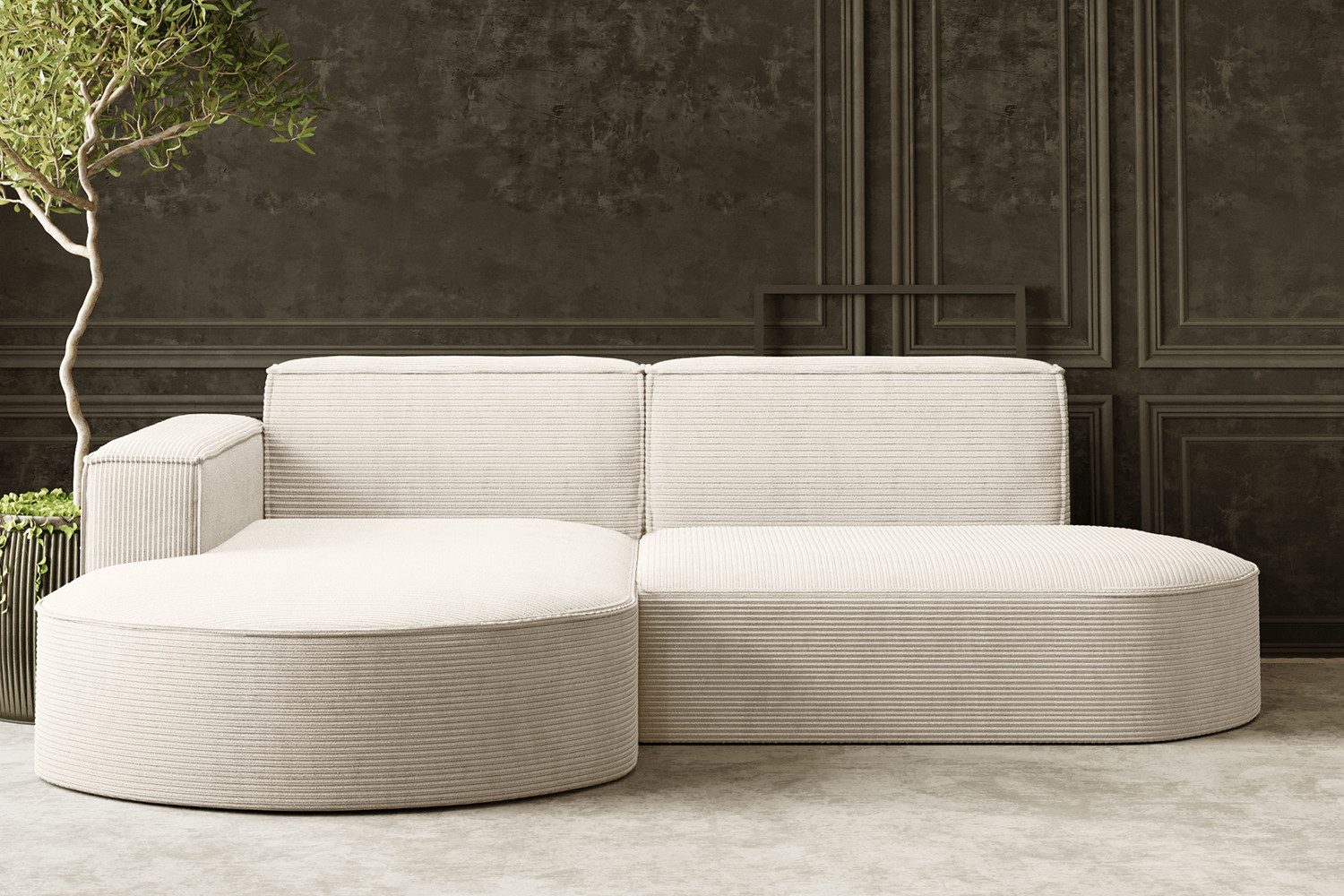 Kaiser Möbel Ecksofa Designer MODENA STUDIO L stoff Poso, Verita, Quelle, S günstig online kaufen