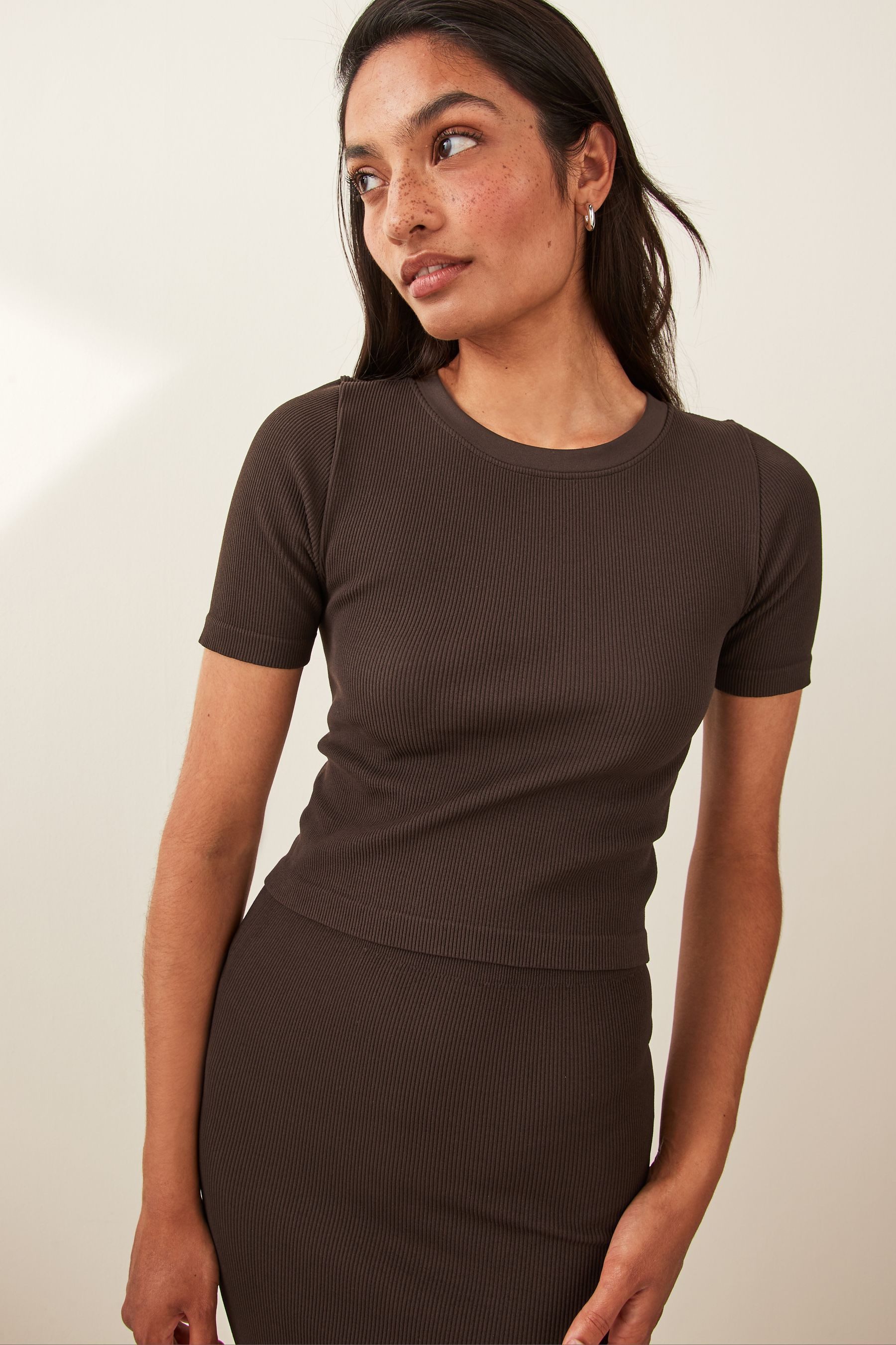 Next T-Shirt Geripptes Slim Fit Oberteil günstig online kaufen