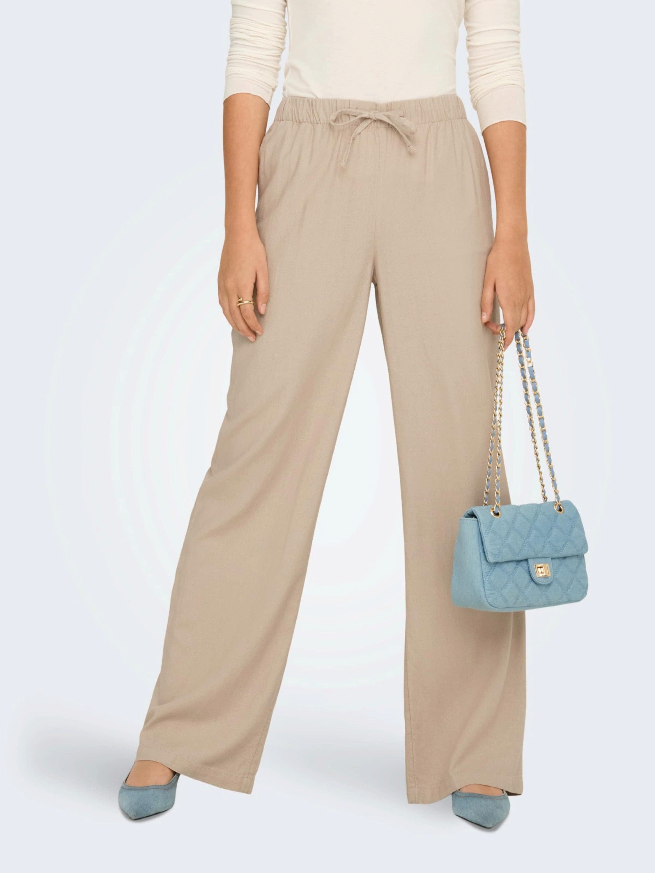 ONLY Stoffhose ONLGoa (1-tlg) Drapiert/gerafft