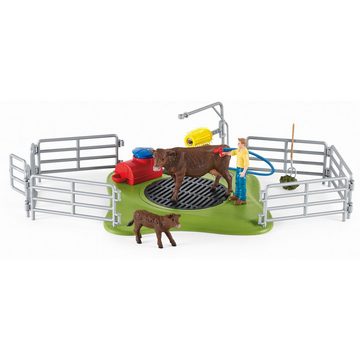 Schleich® Spielfigur Farm World Kuh Waschstation