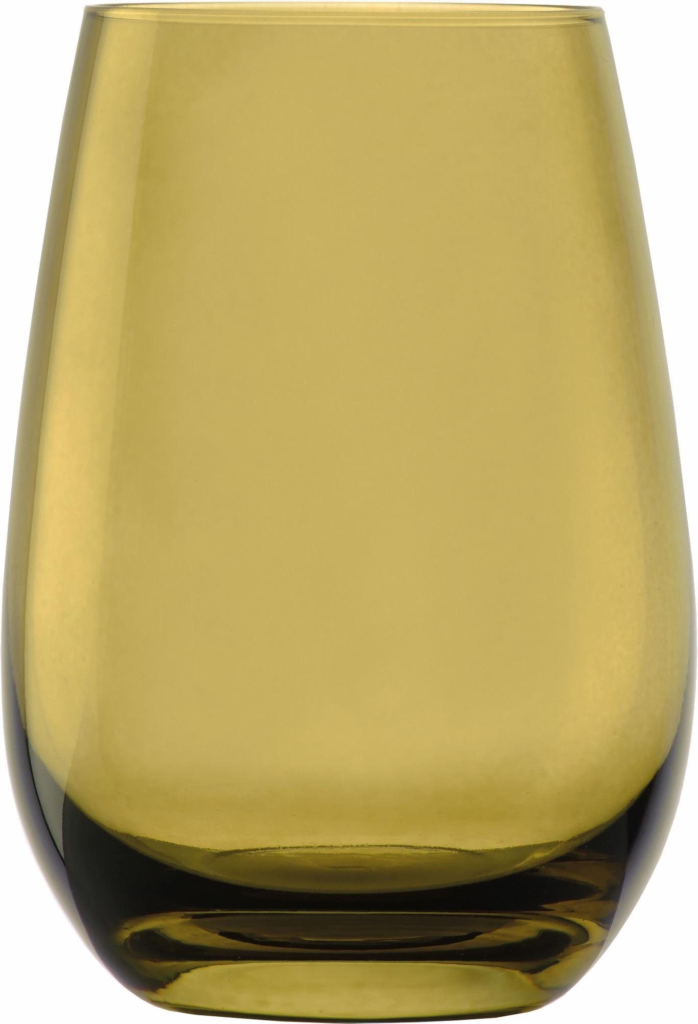 6-teilig Stölzle Glas, olivgrün Becher ELEMENTS,